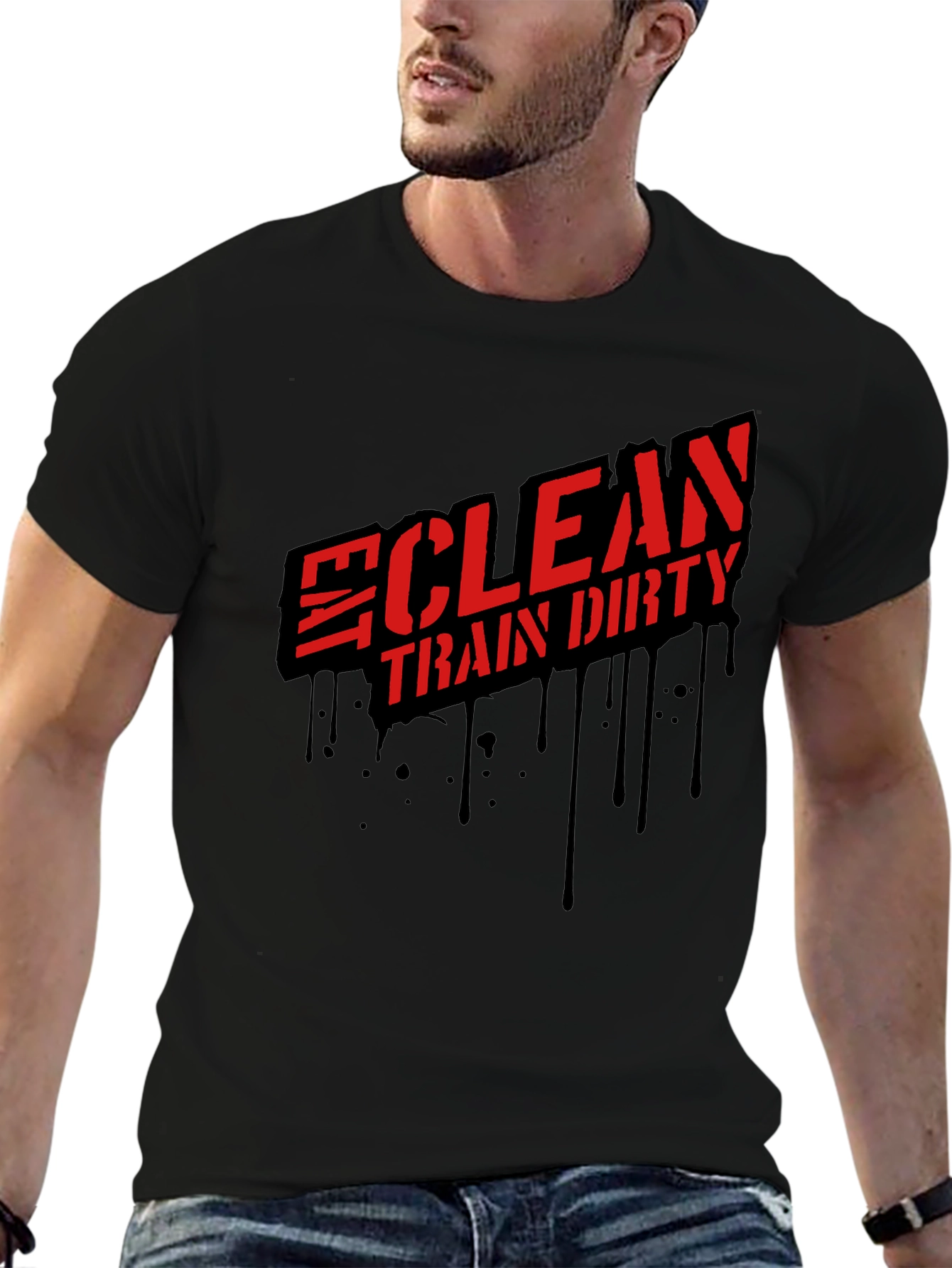 Clean Train Dirty Black Graphic Tee