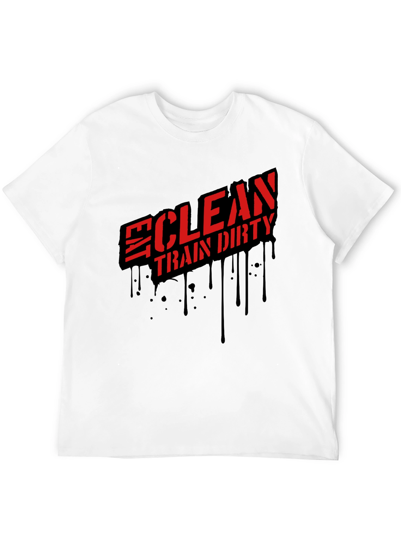 Clean Train Dirty Black Graphic Tee