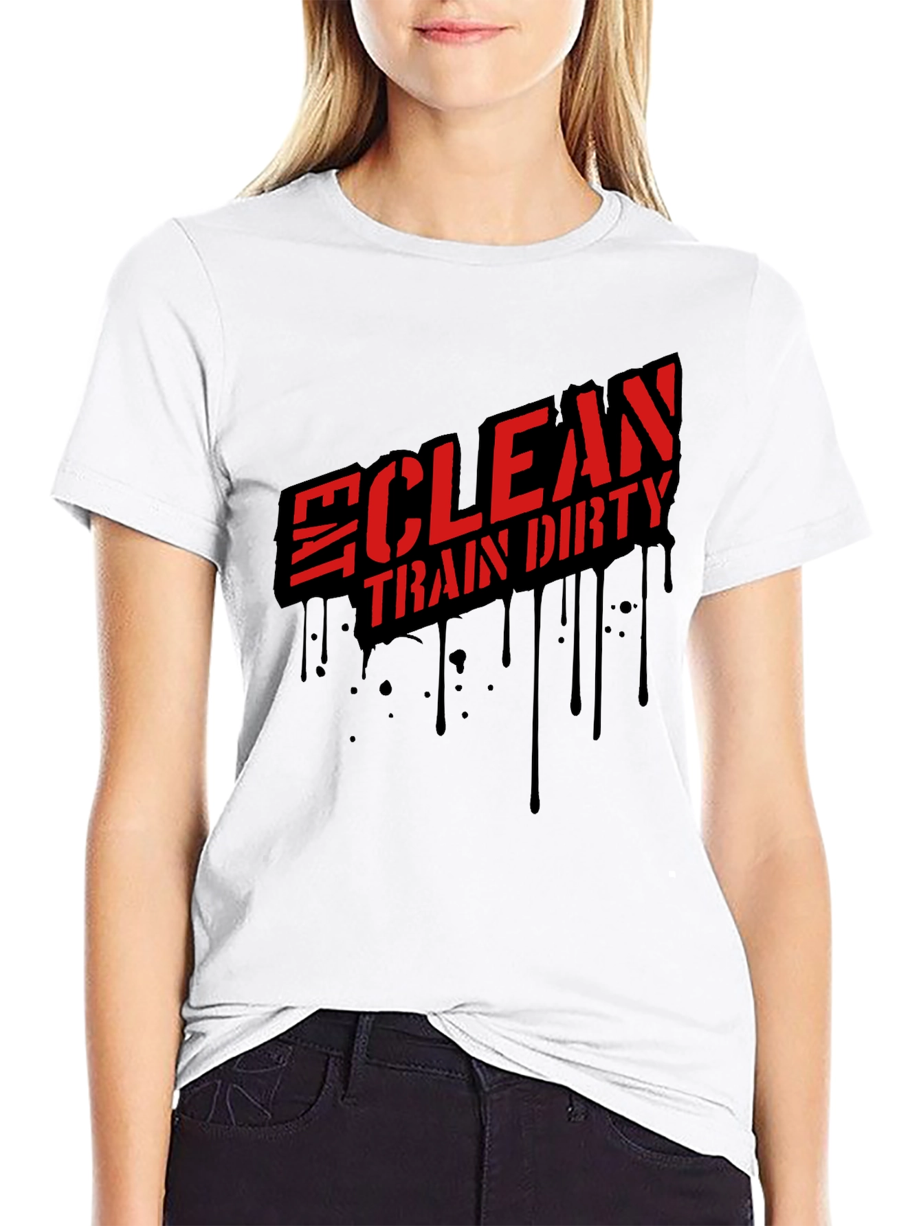 Clean Train Dirty Black Graphic Tee