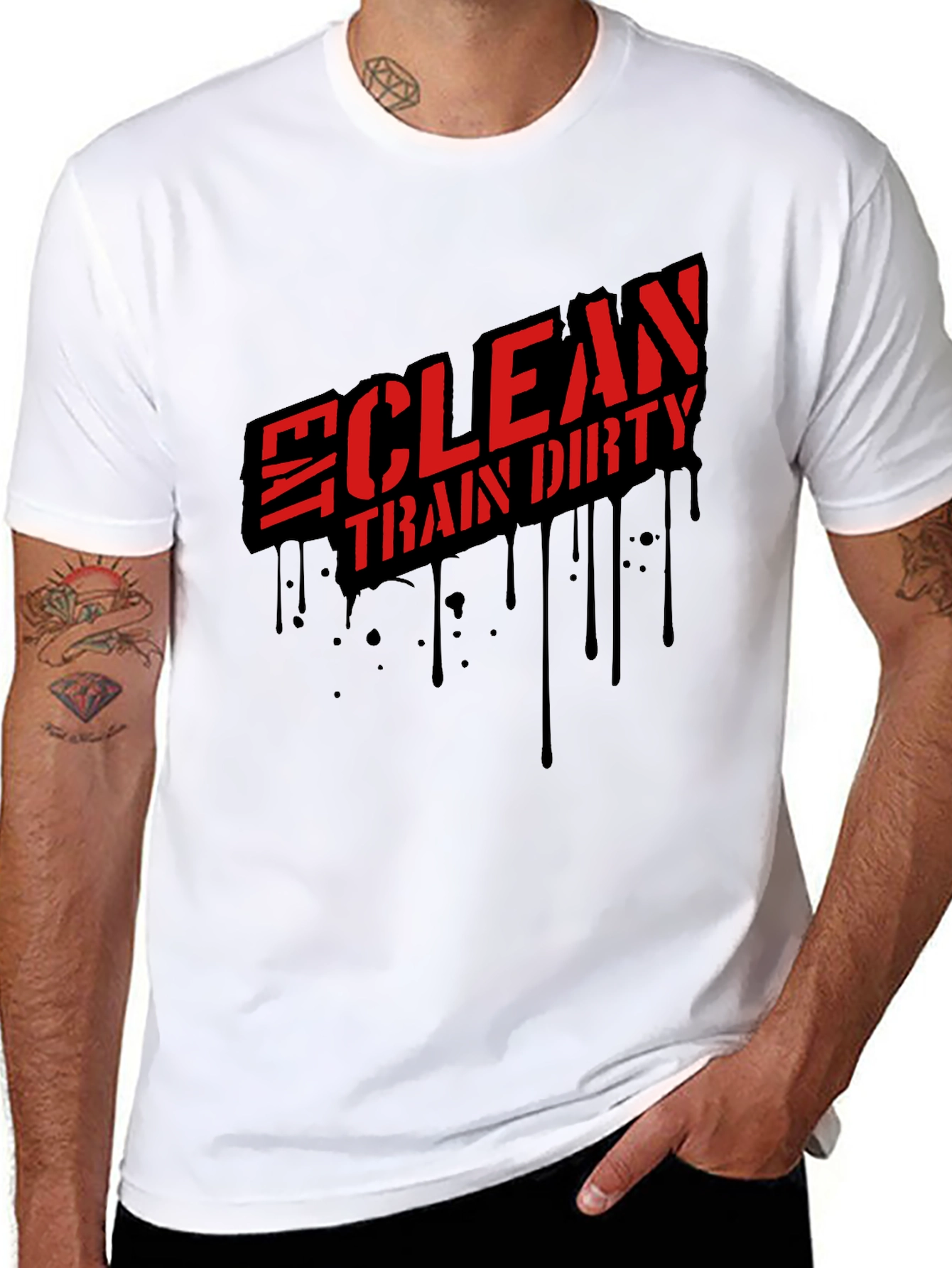 Clean Train Dirty Black Graphic Tee