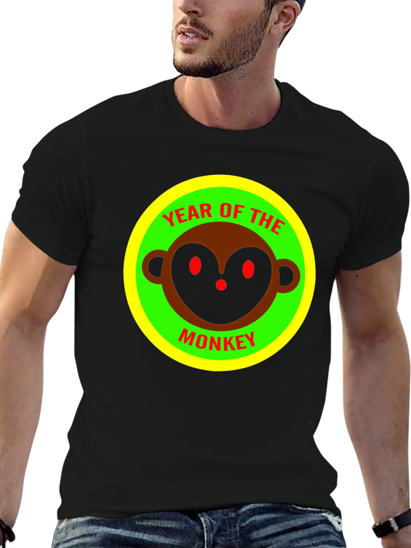 Year of the Monkey Graphic Tee - Black