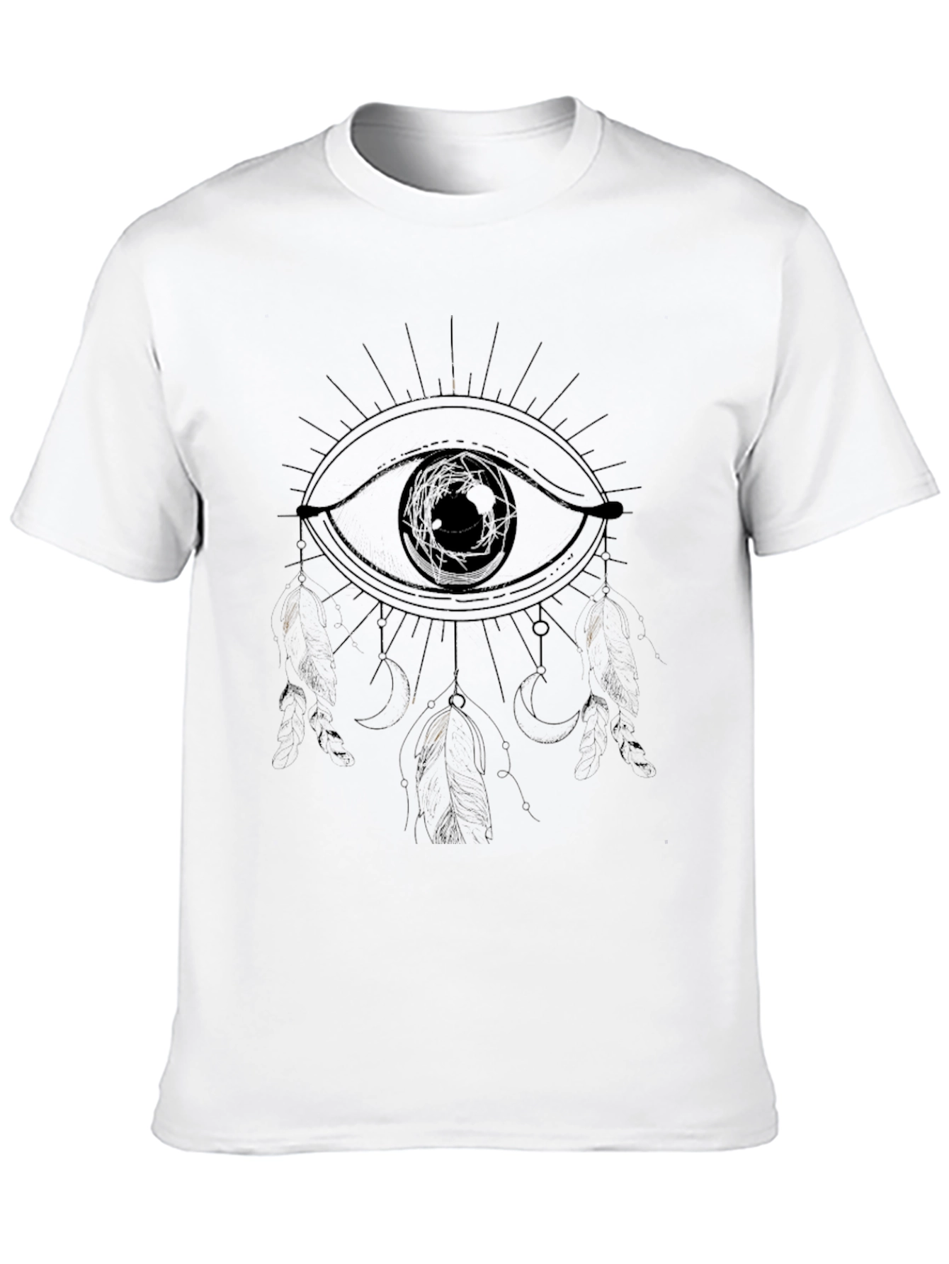 Mystic Eye Graphic Tee - Black Cotton T-Shirt