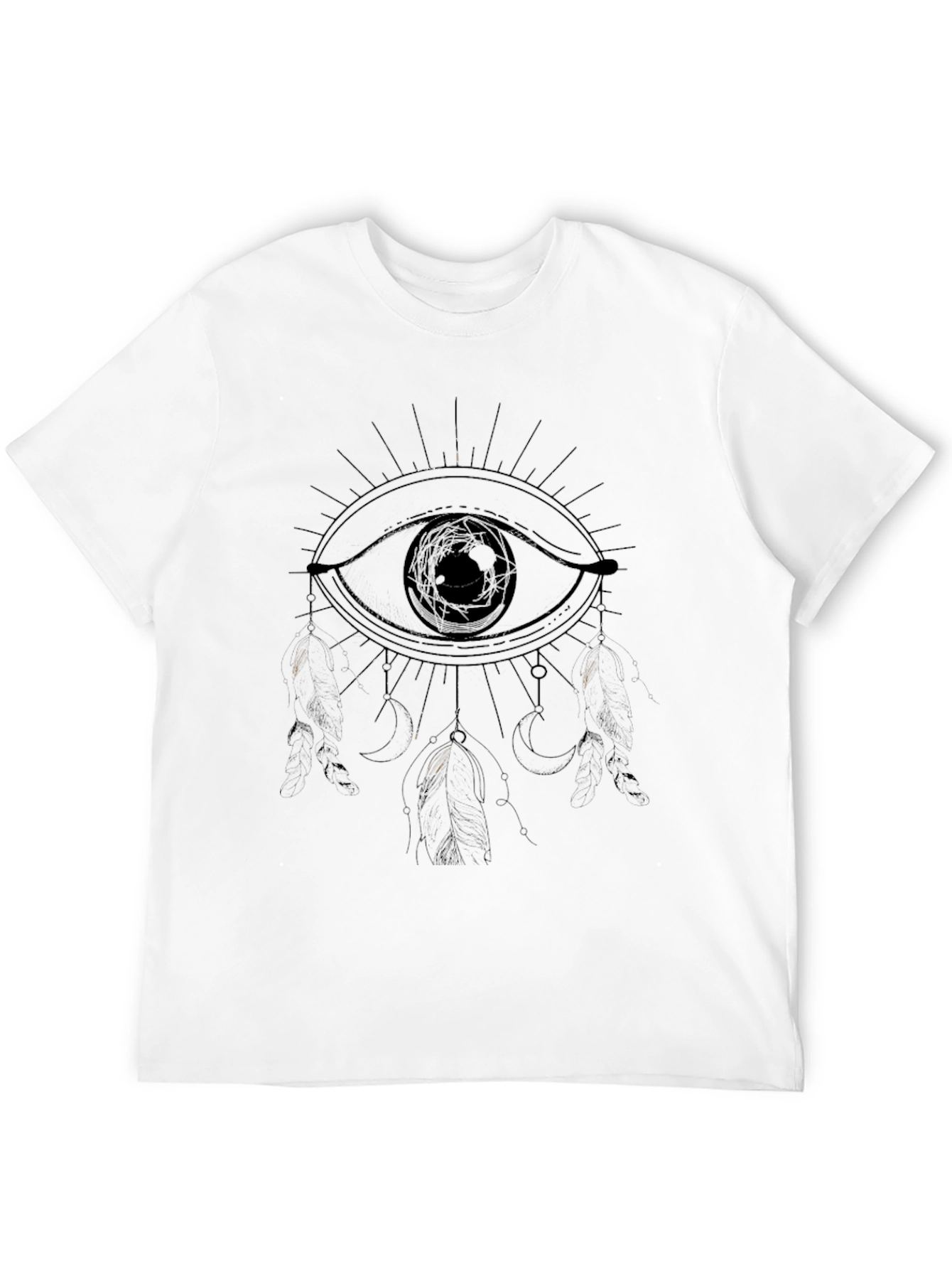 Mystic Eye Graphic Tee - Black Cotton T-Shirt