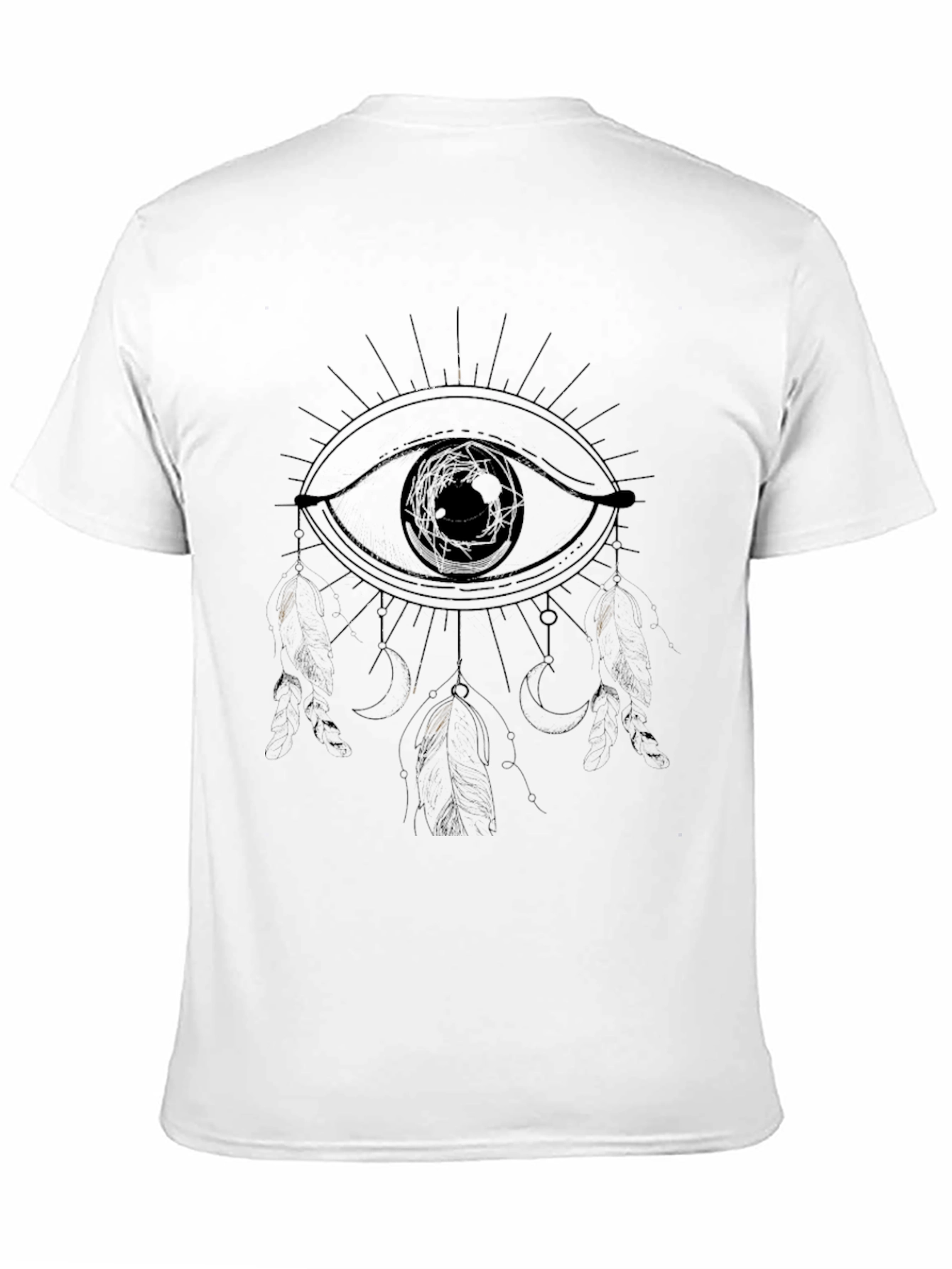 Mystic Eye Graphic Tee - Black Cotton T-Shirt
