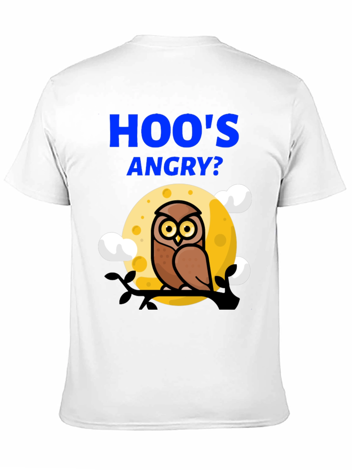 Hoos Angry? Owl Graphic Print T-Shirt