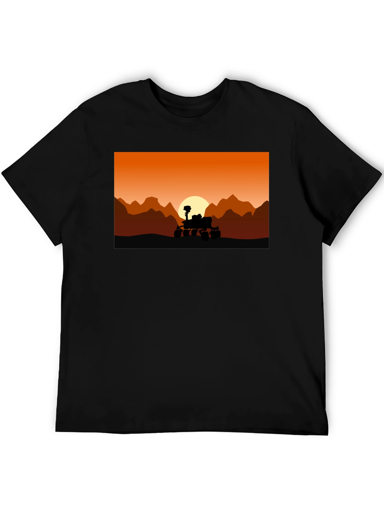 Mars Rover Silhouette T-Shirt - Space Exploration Tee