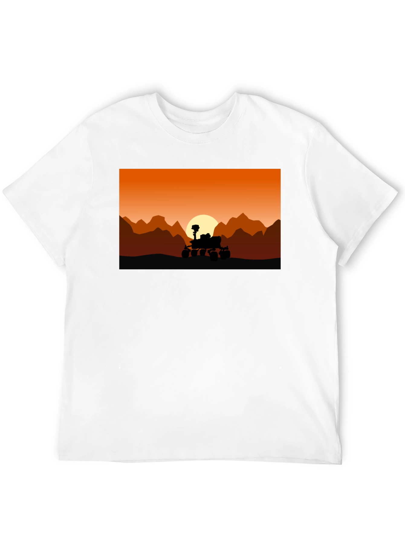 Mars Rover Silhouette T-Shirt - Space Exploration Tee
