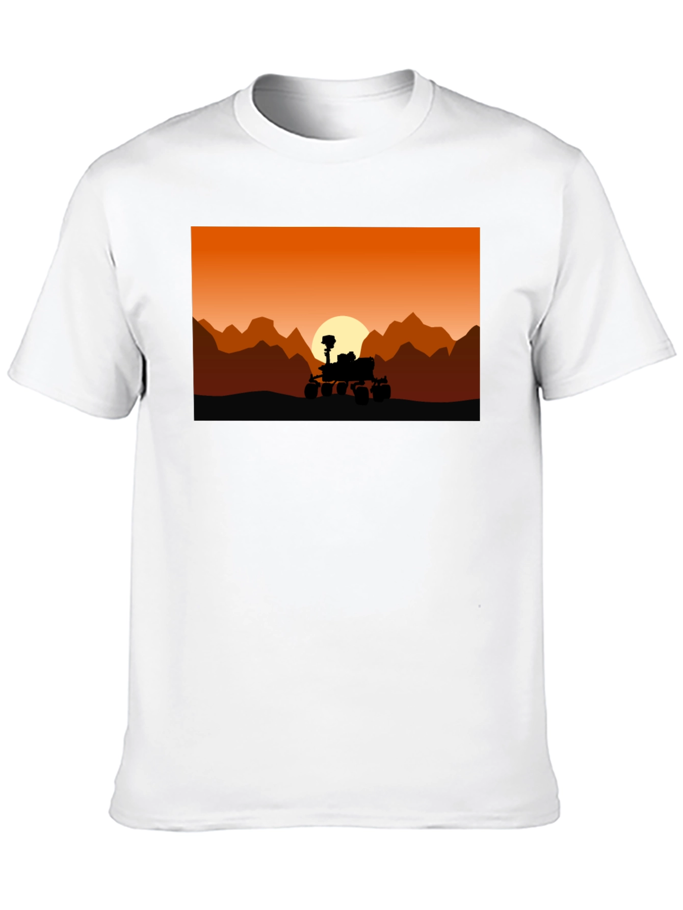 Mars Rover Silhouette T-Shirt - Space Exploration Tee