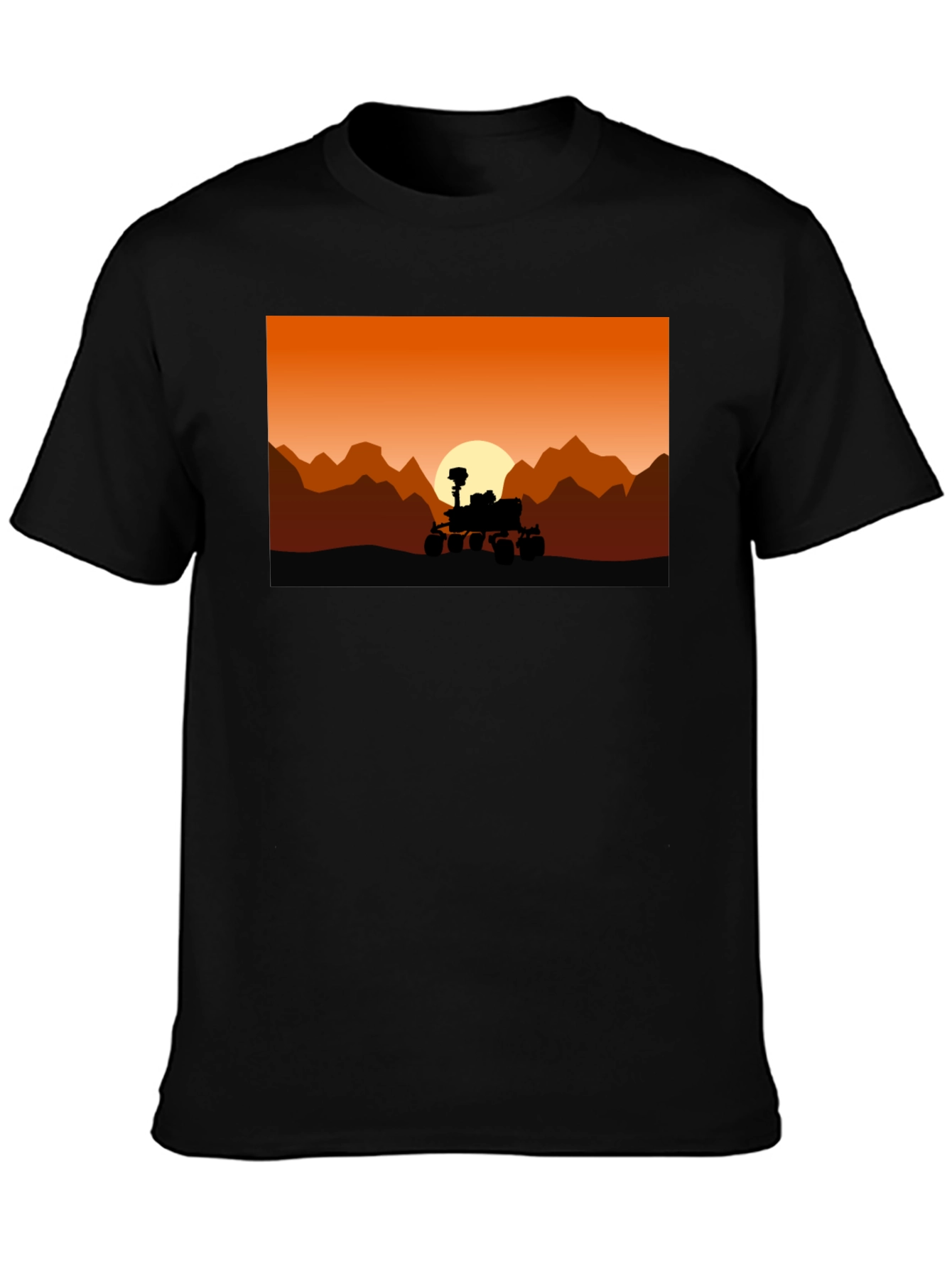 Mars Rover Silhouette T-Shirt - Space Exploration Tee