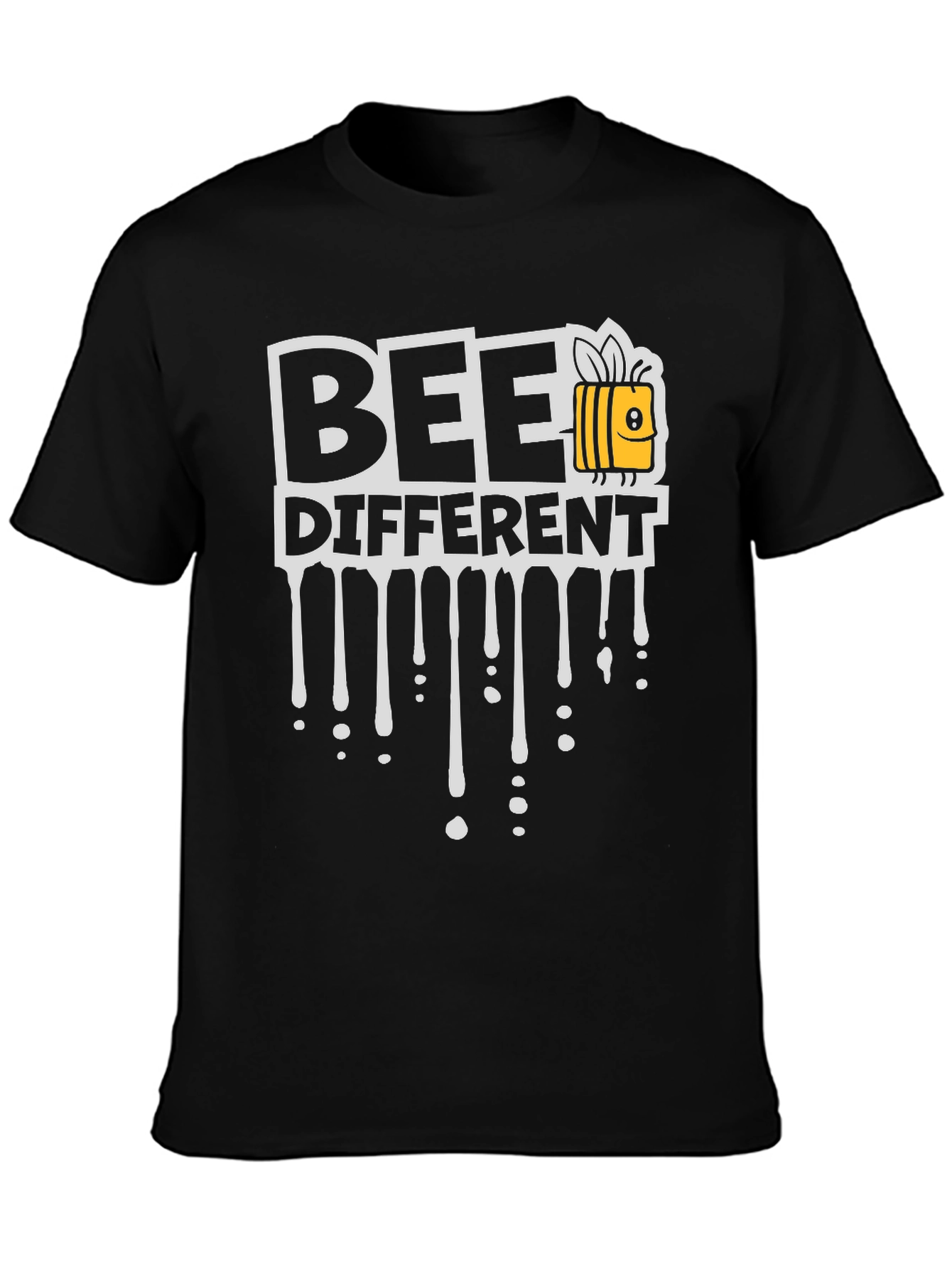 Bee Different Black T-Shirt