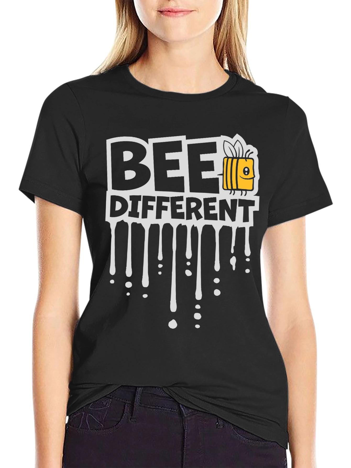 Bee Different Black T-Shirt