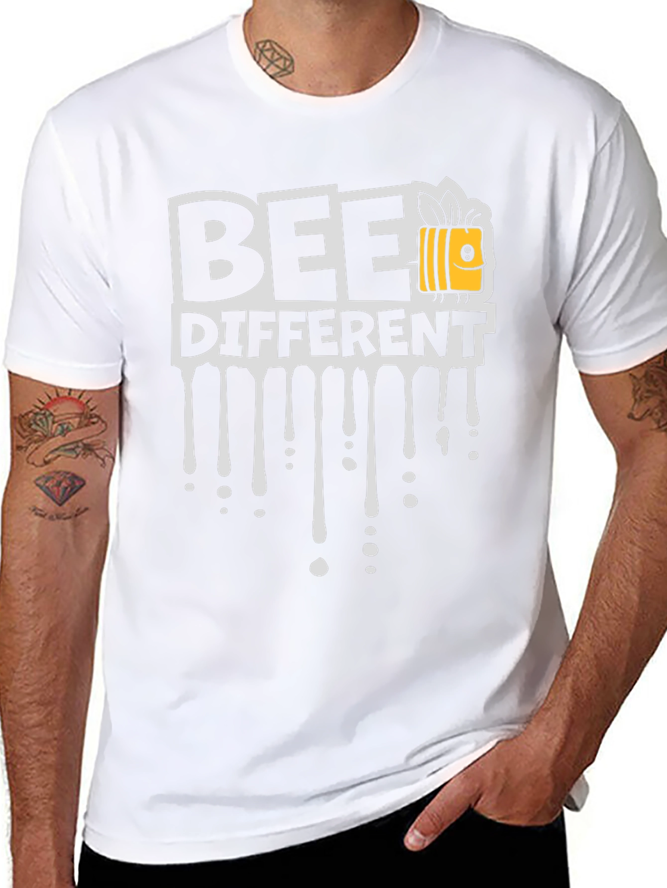 Bee Different Black T-Shirt