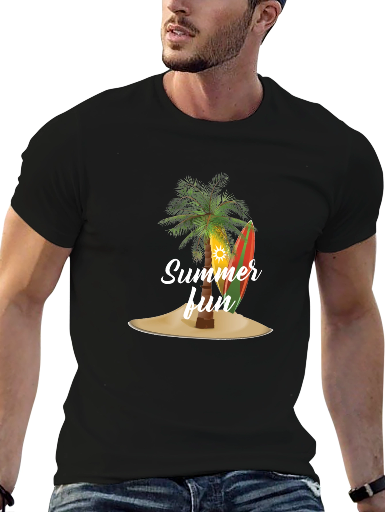 Summer Fun Palm Tree Graphic Tee