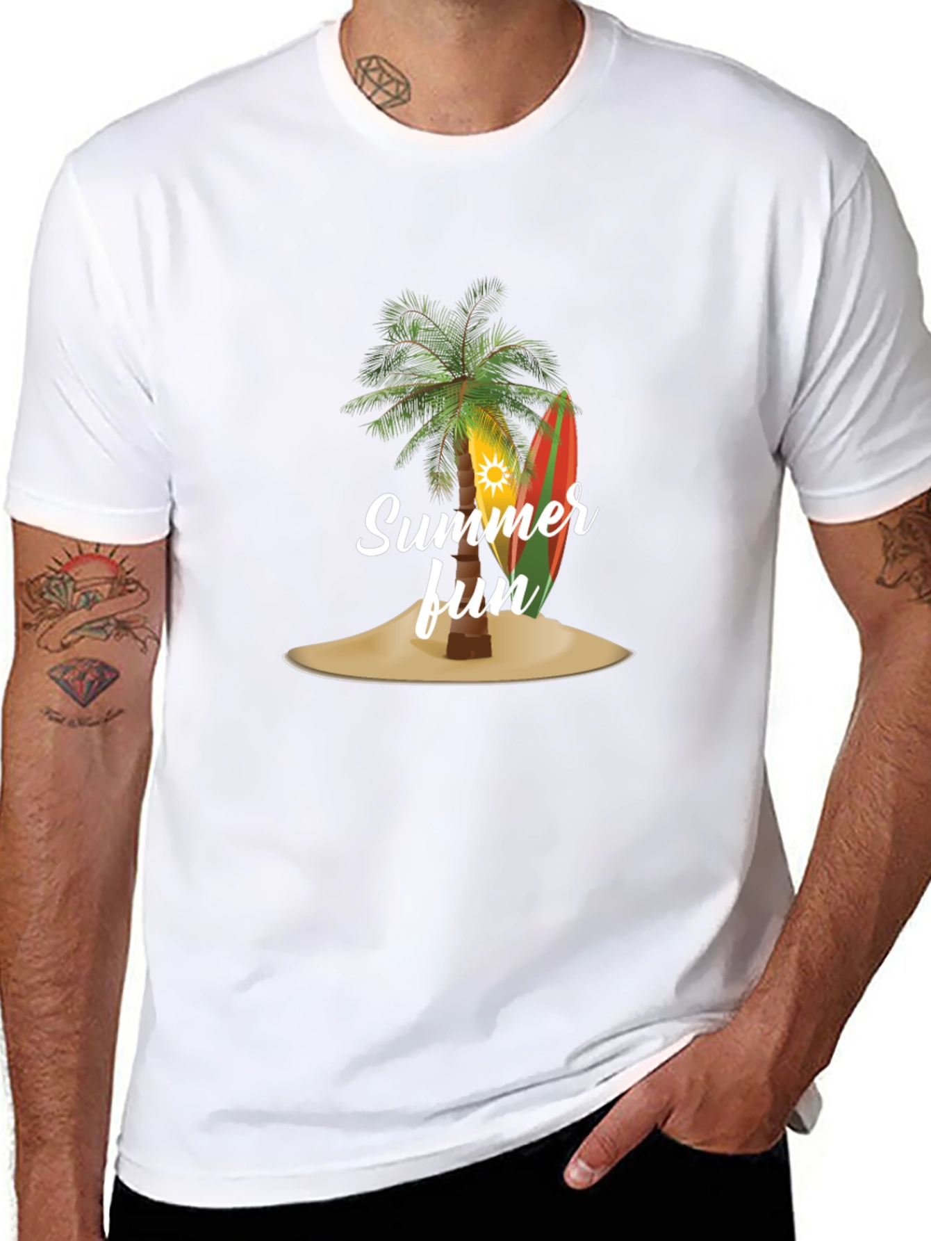 Summer Fun Palm Tree Graphic Tee