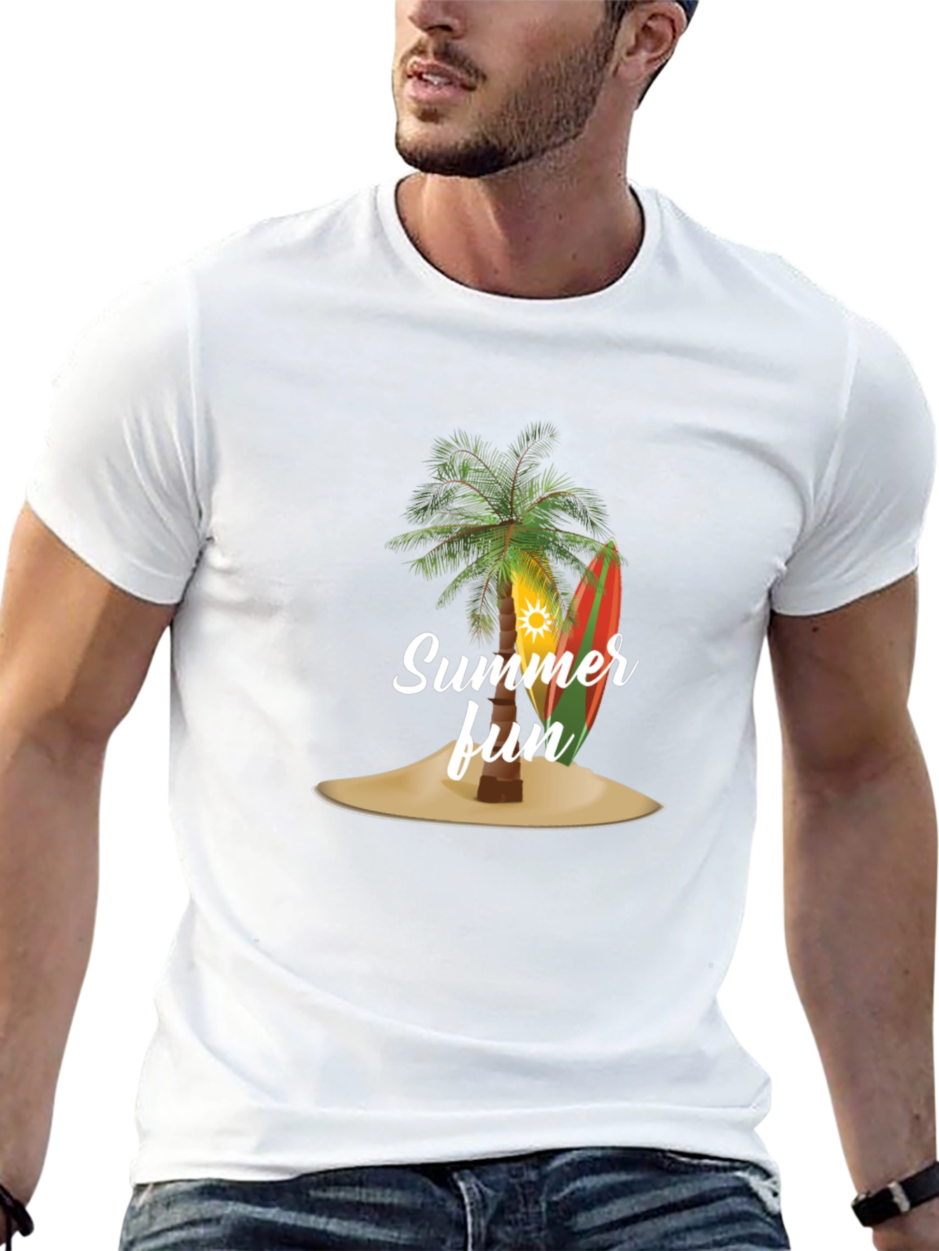Summer Fun Palm Tree Graphic Tee