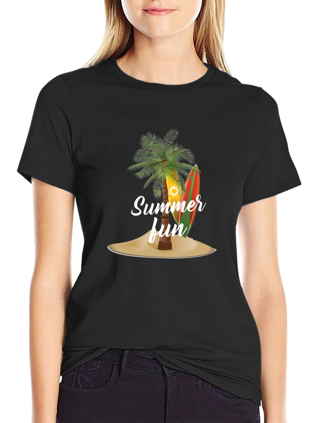 Summer Fun Palm Tree Graphic Tee