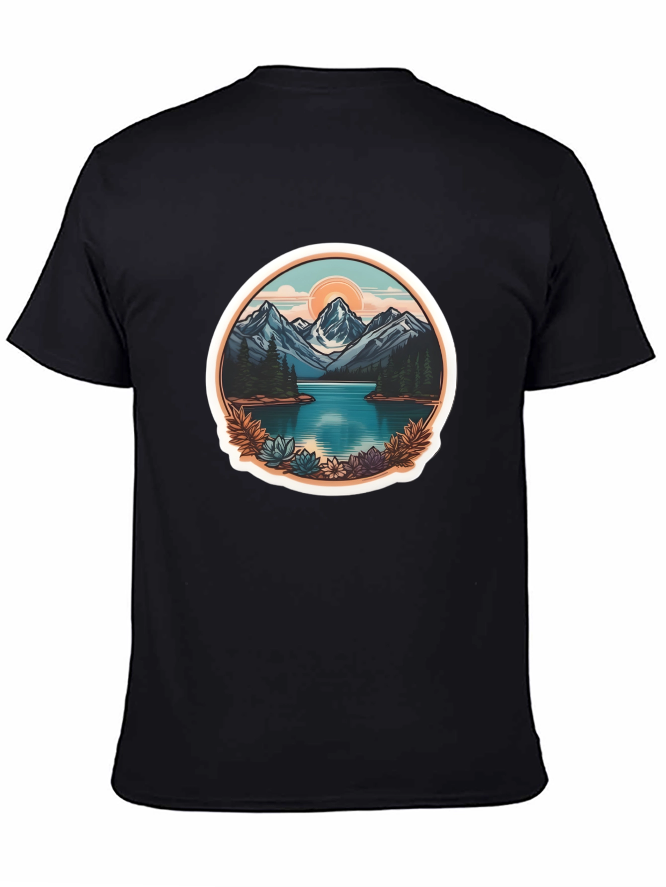 Mountain Lake Graphic Tee - Nature Adventure Shirt
