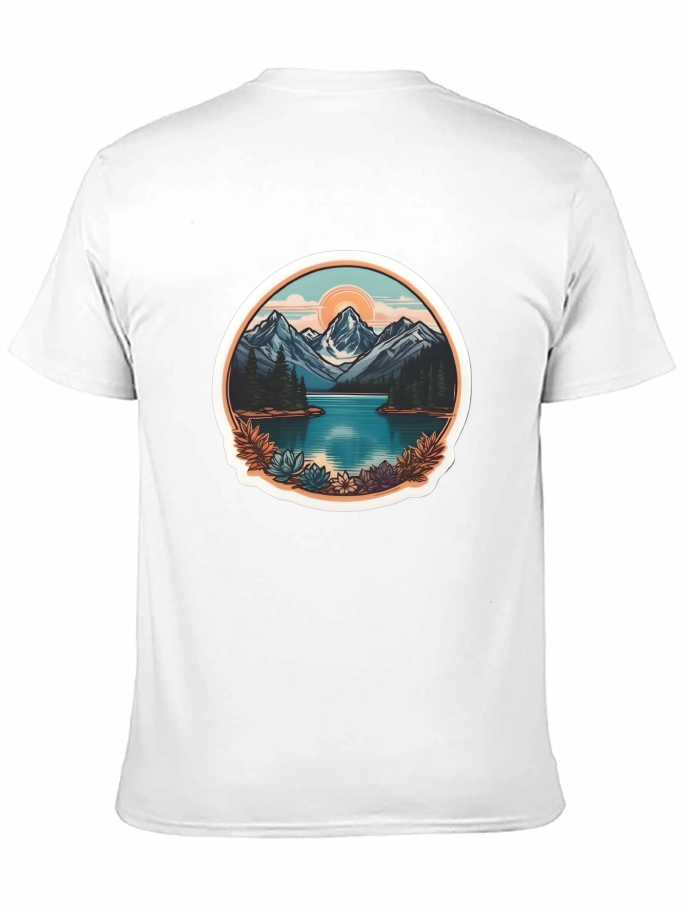 Mountain Lake Graphic Tee - Nature Adventure Shirt