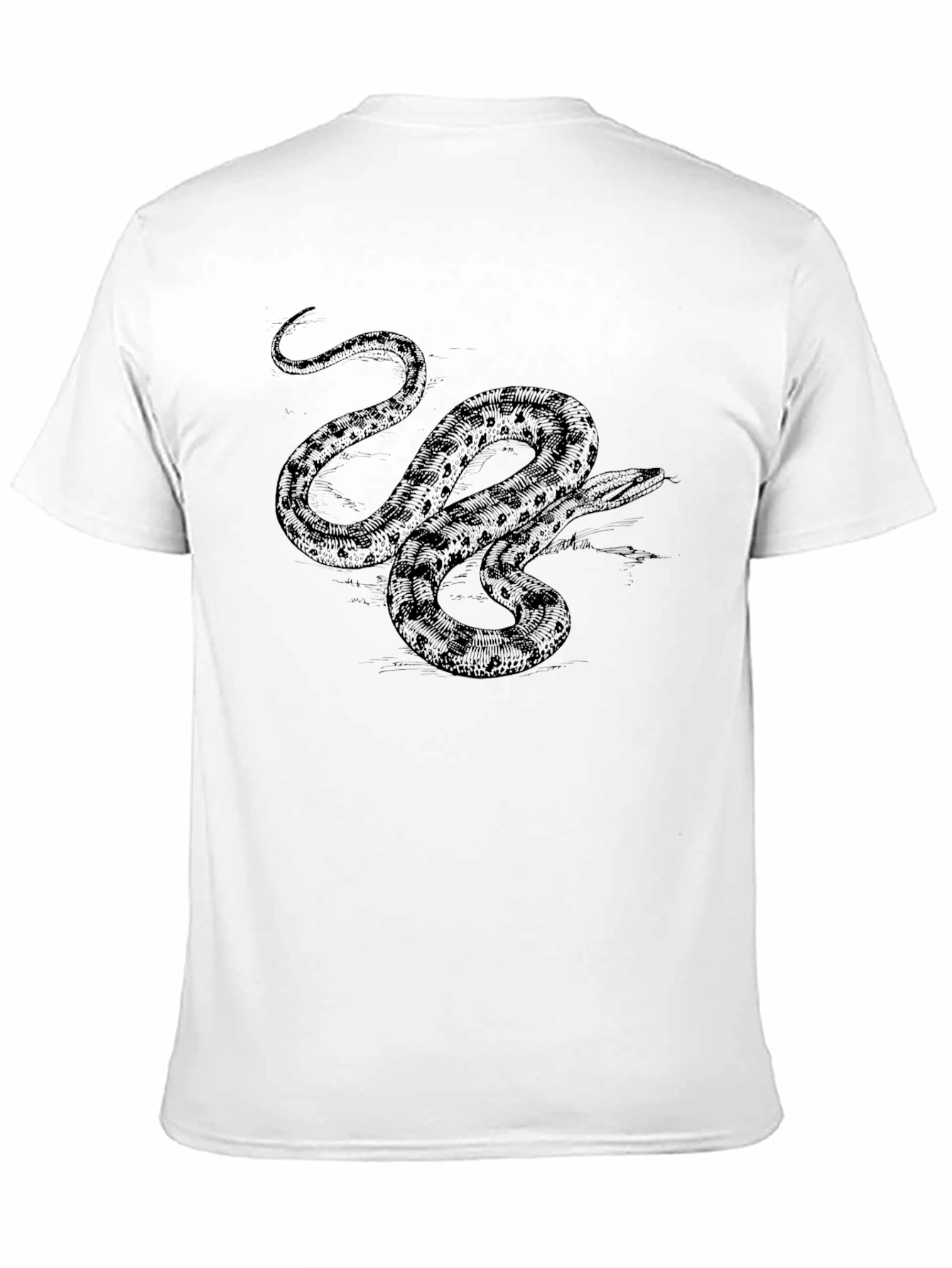 Black Snake Graphic Tee - Mens Casual T-Shirt