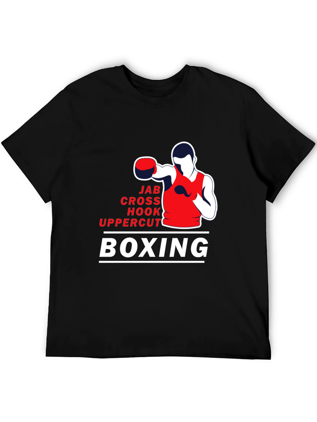 Boxing Moves Graphic T-Shirt - Jab Cross Hook Uppercut