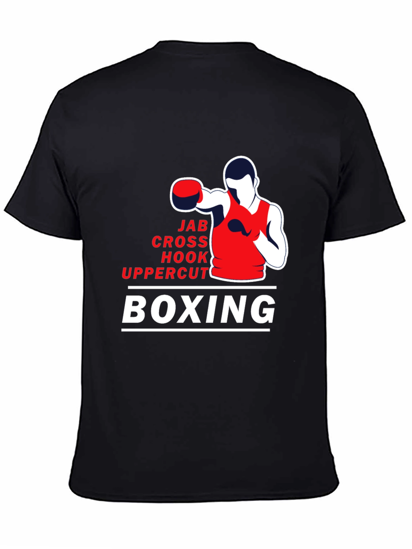 Boxing Moves Graphic T-Shirt - Jab Cross Hook Uppercut
