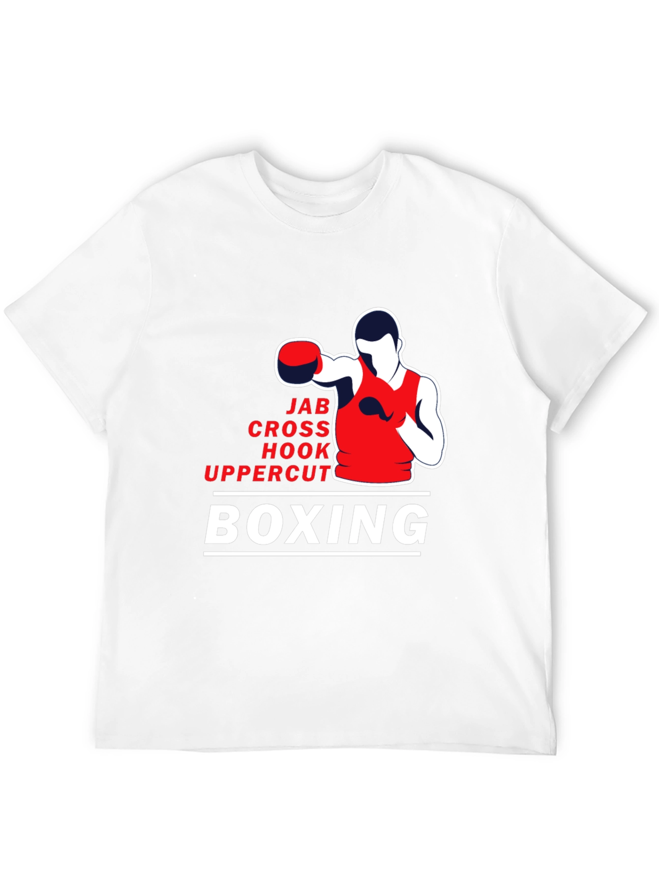 Boxing Moves Graphic T-Shirt - Jab Cross Hook Uppercut