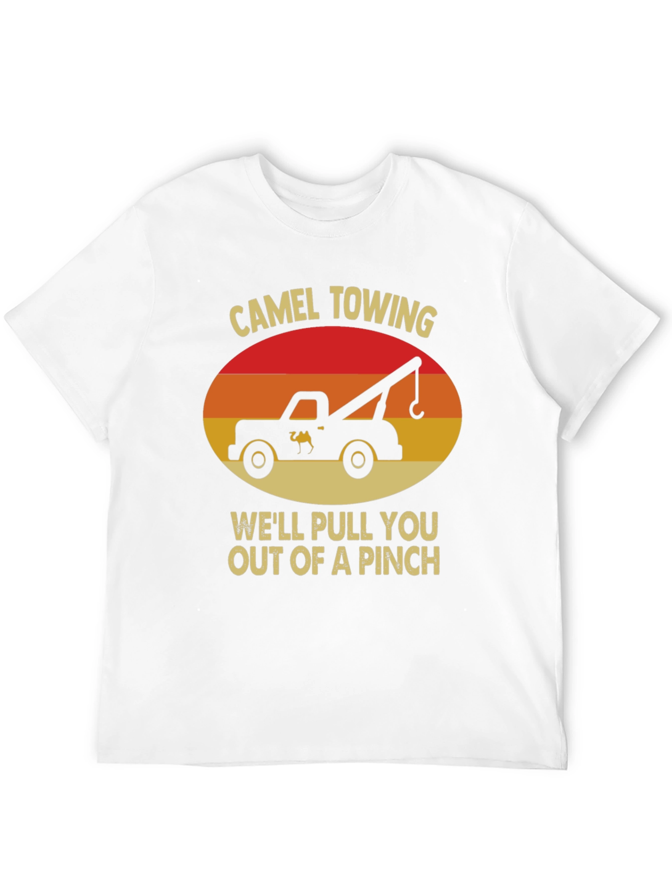 Camel Towing Humor Graphic T-Shirt