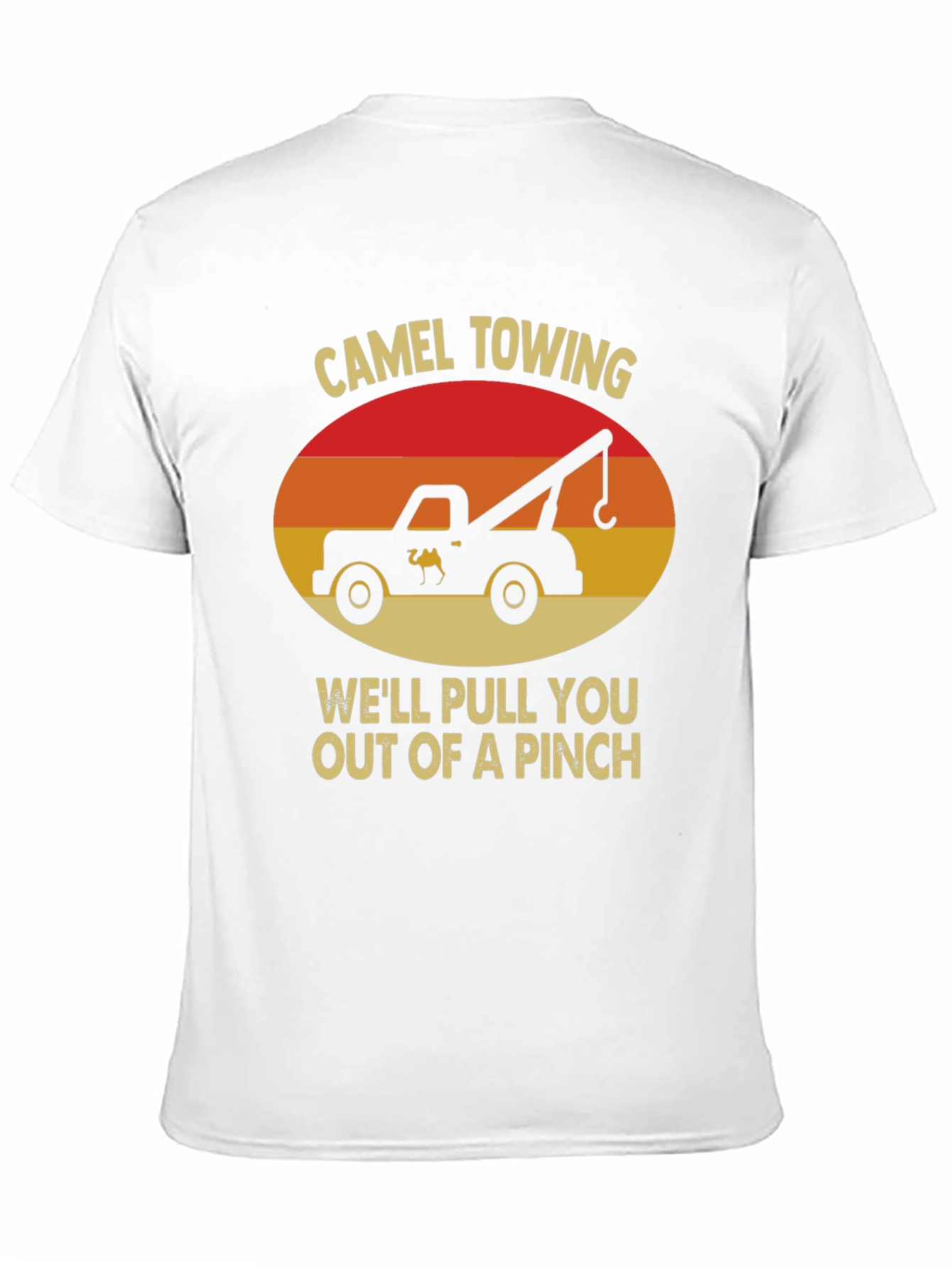 Camel Towing Humor Graphic T-Shirt