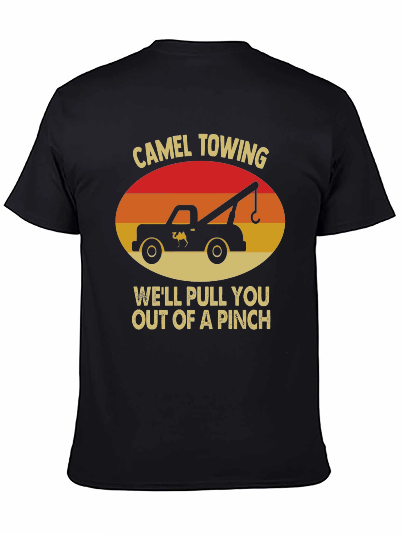 Camel Towing Humor Graphic T-Shirt
