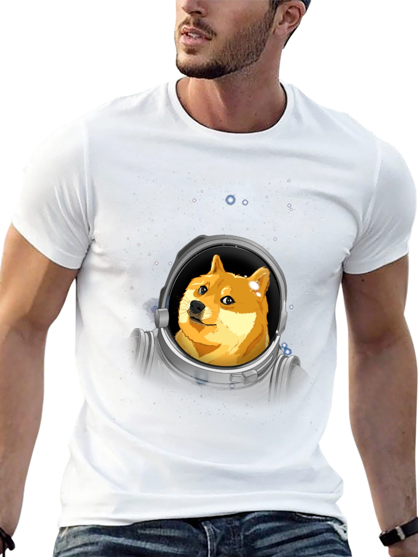 Dogecoin Astronaut Graphic T-Shirt
