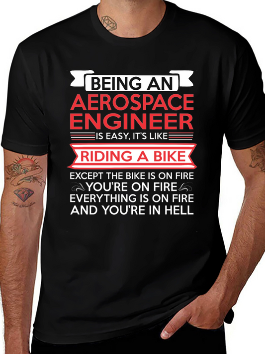 Aerospace Engineer Bike On Fire T-Shirt
