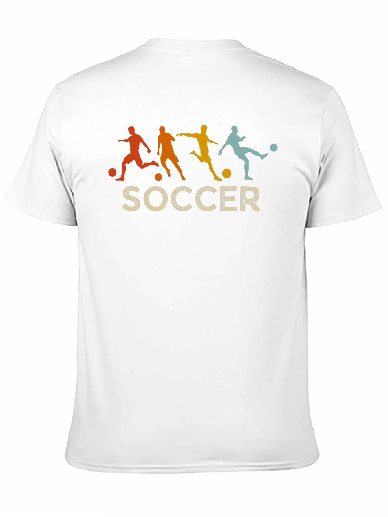 Retro Soccer Silhouette Graphic Tee - Black