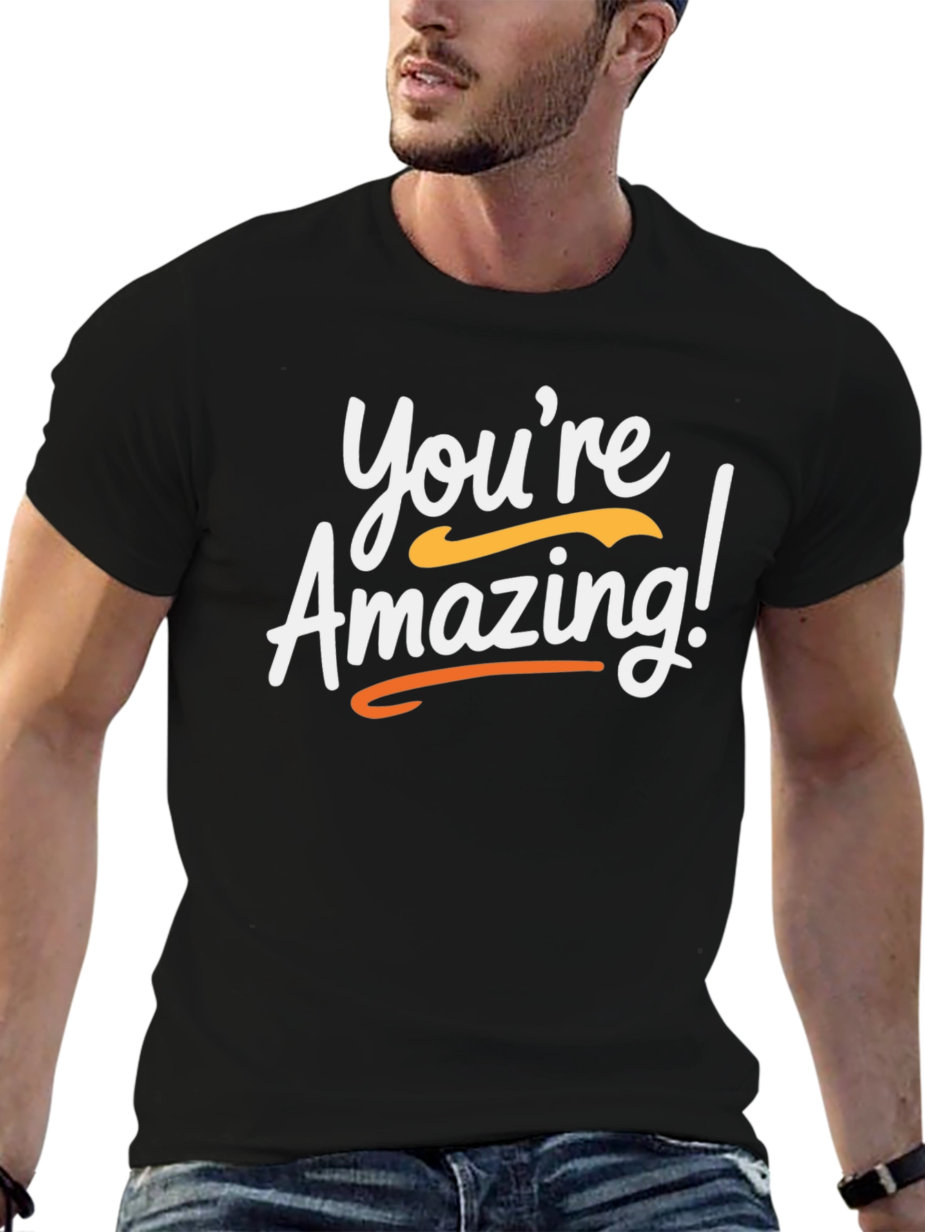 Youre Amazing! Graphic Tee - Black