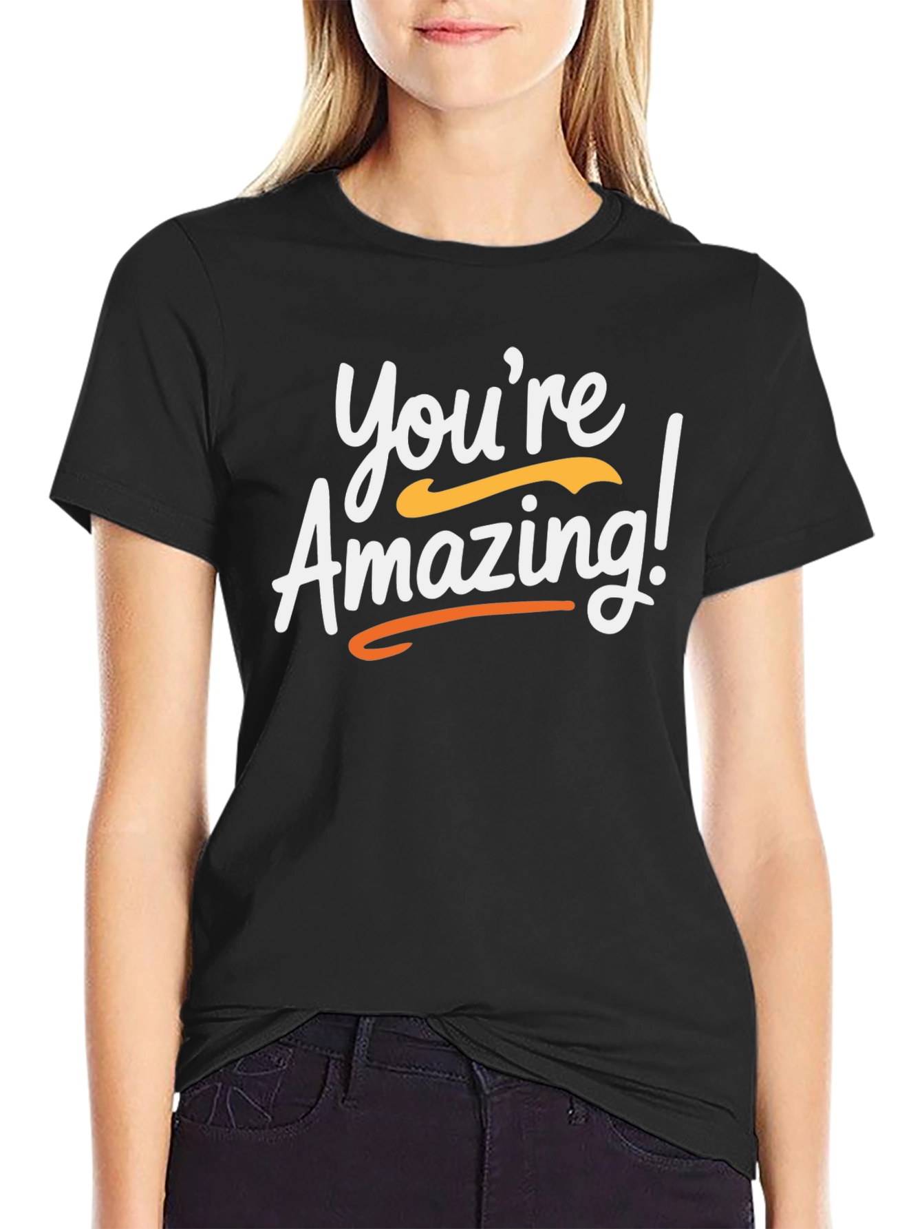 Youre Amazing! Graphic Tee - Black