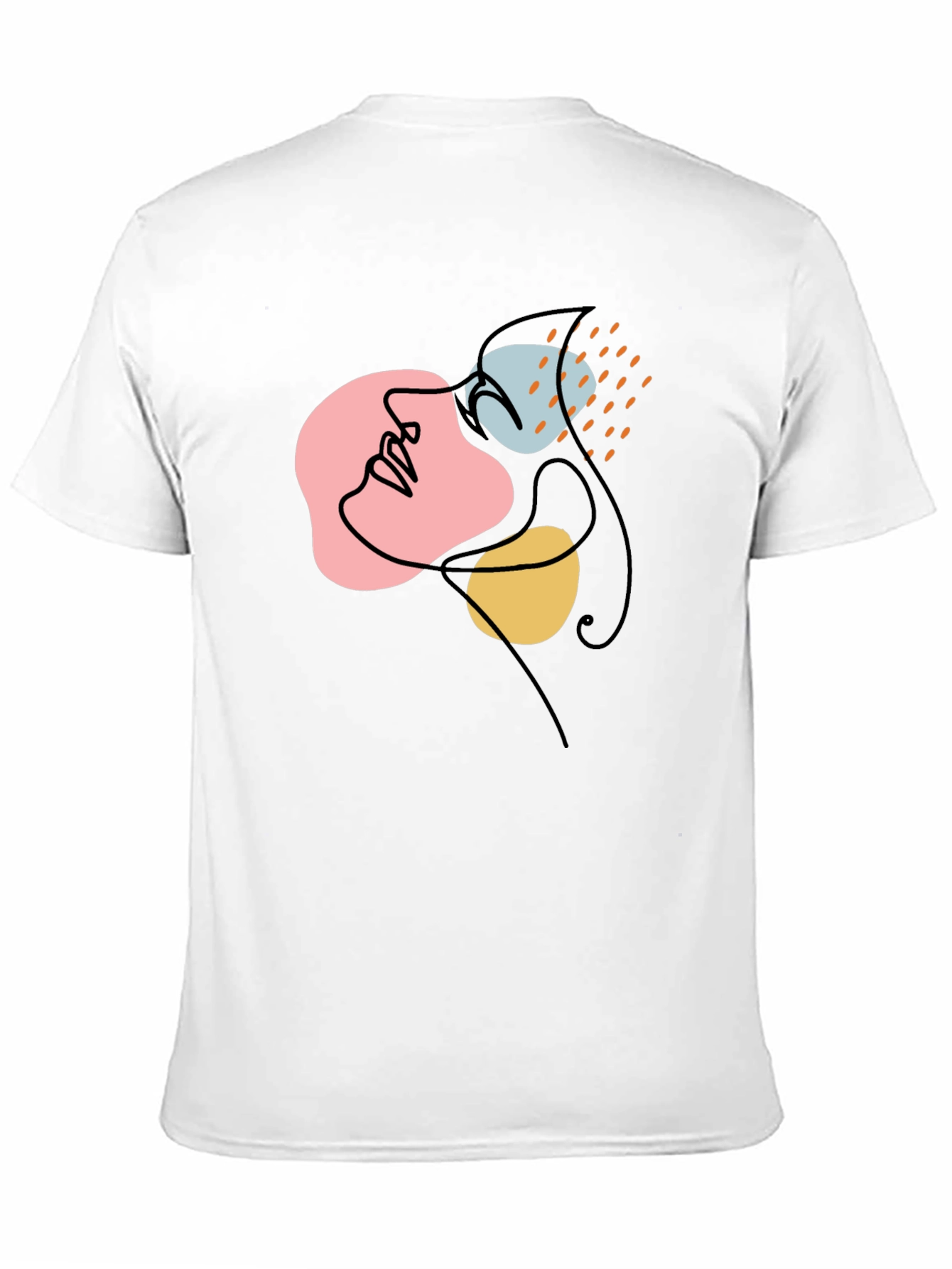 Abstract Face Art Black T-Shirt - Modern Graphic Tee