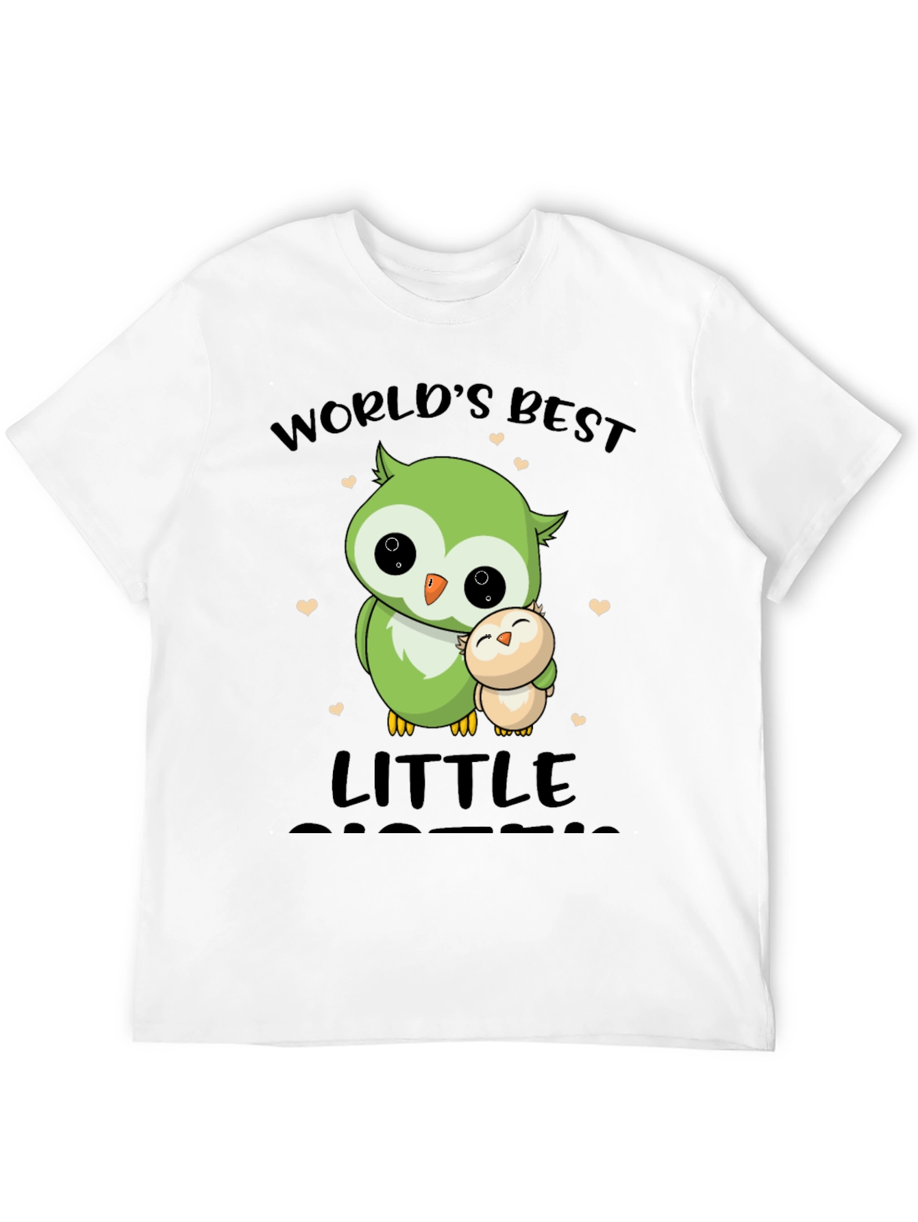 Worlds Best Little Sister Owl Graphic T-Shirt