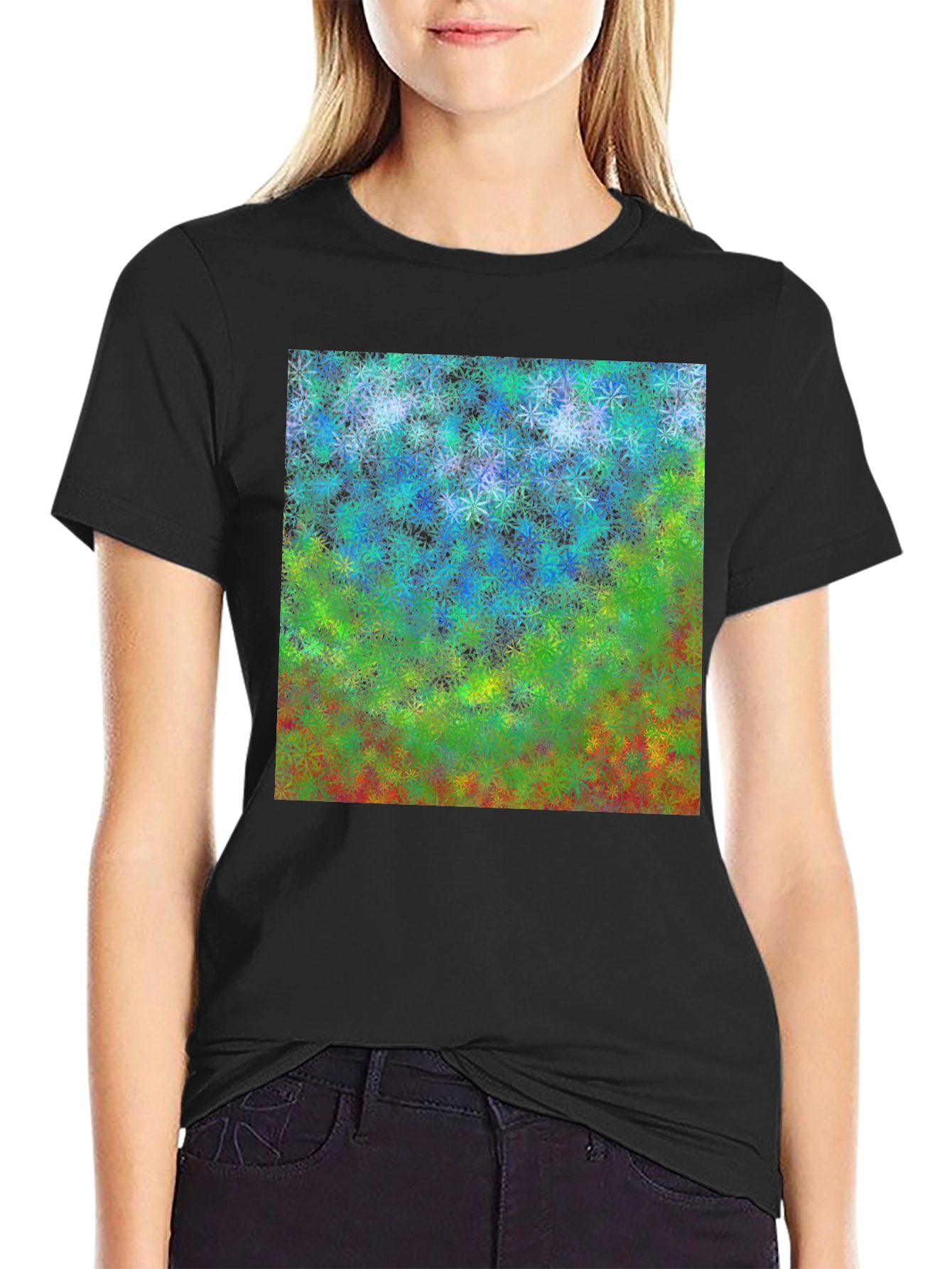 Abstract Floral Graphic T-Shirt