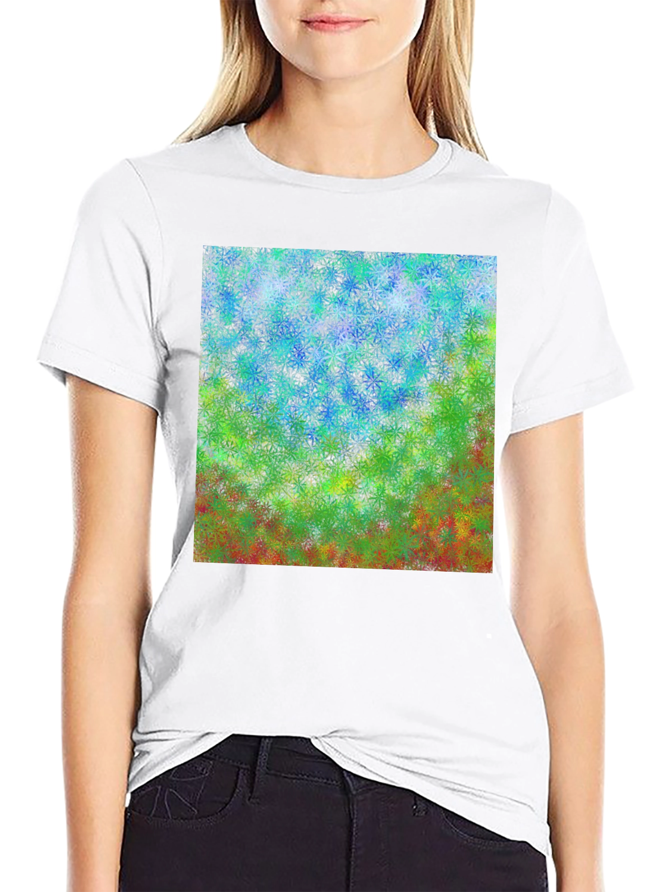 Abstract Floral Graphic T-Shirt