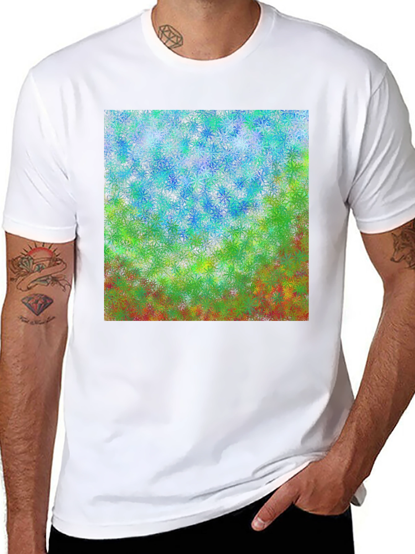 Abstract Floral Graphic T-Shirt