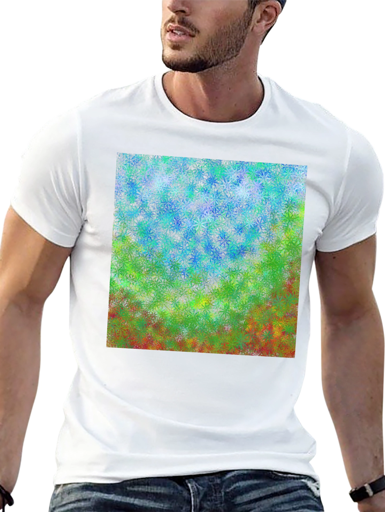 Abstract Floral Graphic T-Shirt