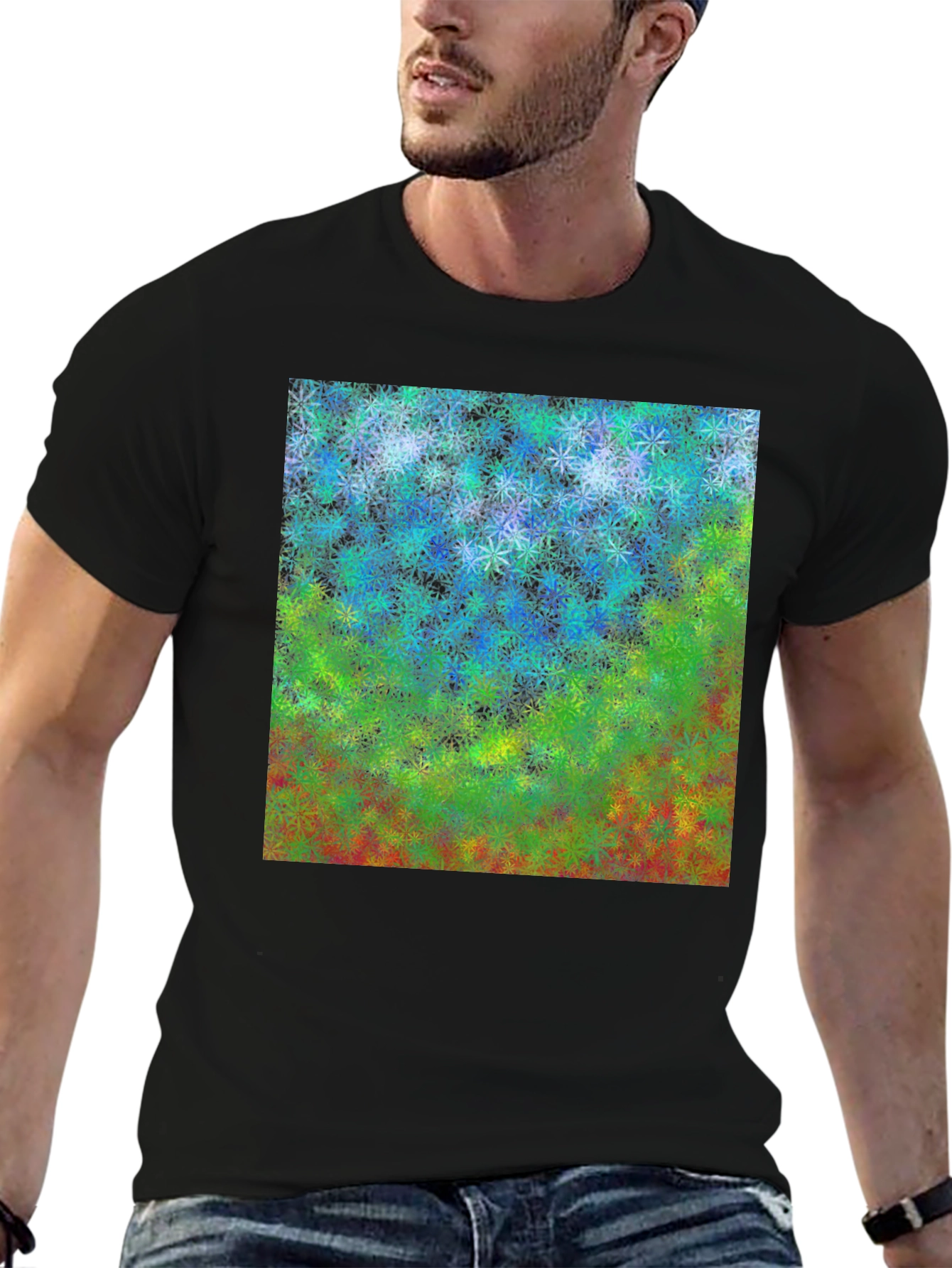 Abstract Floral Graphic T-Shirt