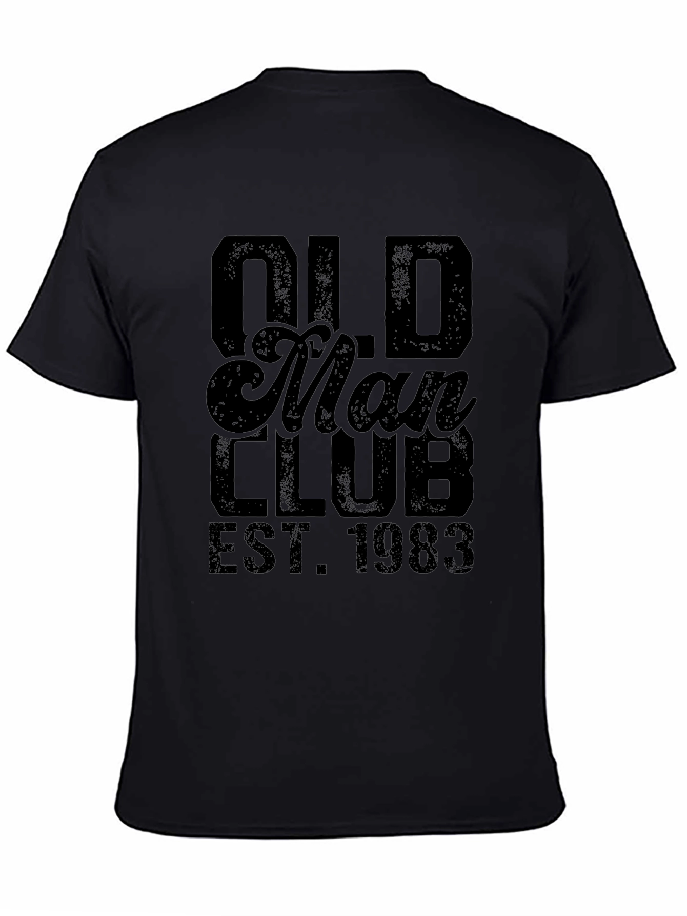 Old Man Club EST. 1983 Black Graphic T-Shirt