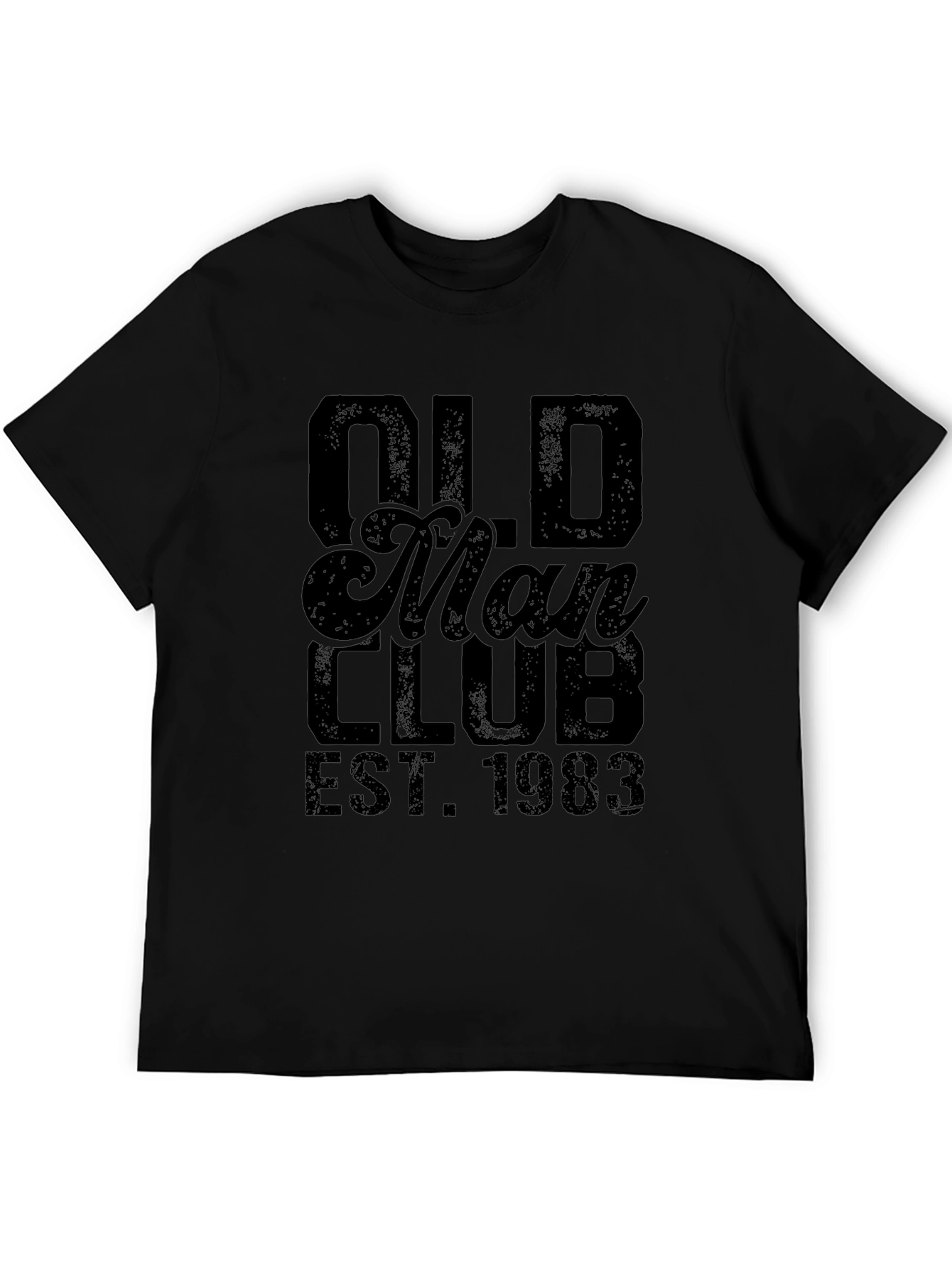 Old Man Club EST. 1983 Black Graphic T-Shirt