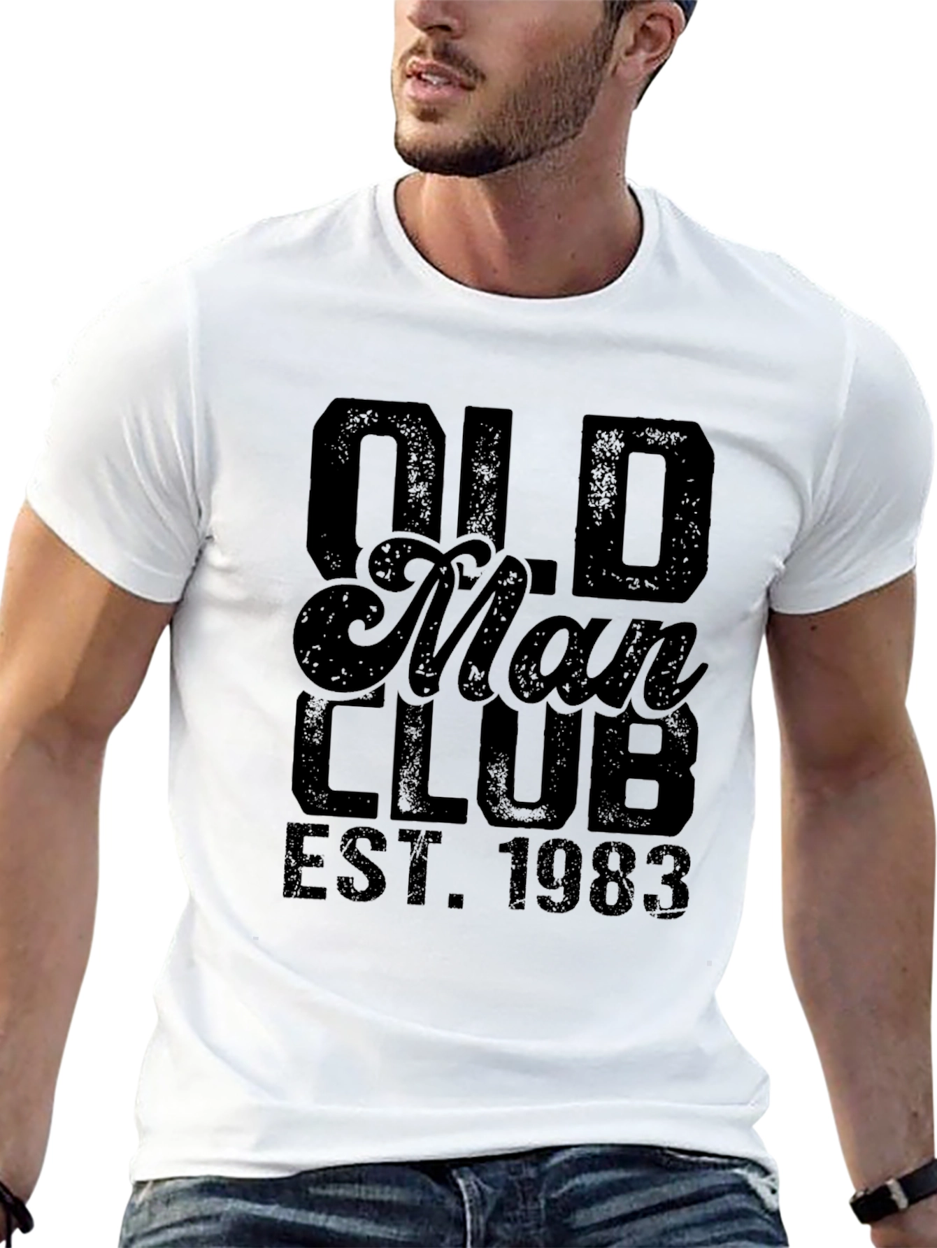Old Man Club EST. 1983 Black Graphic T-Shirt