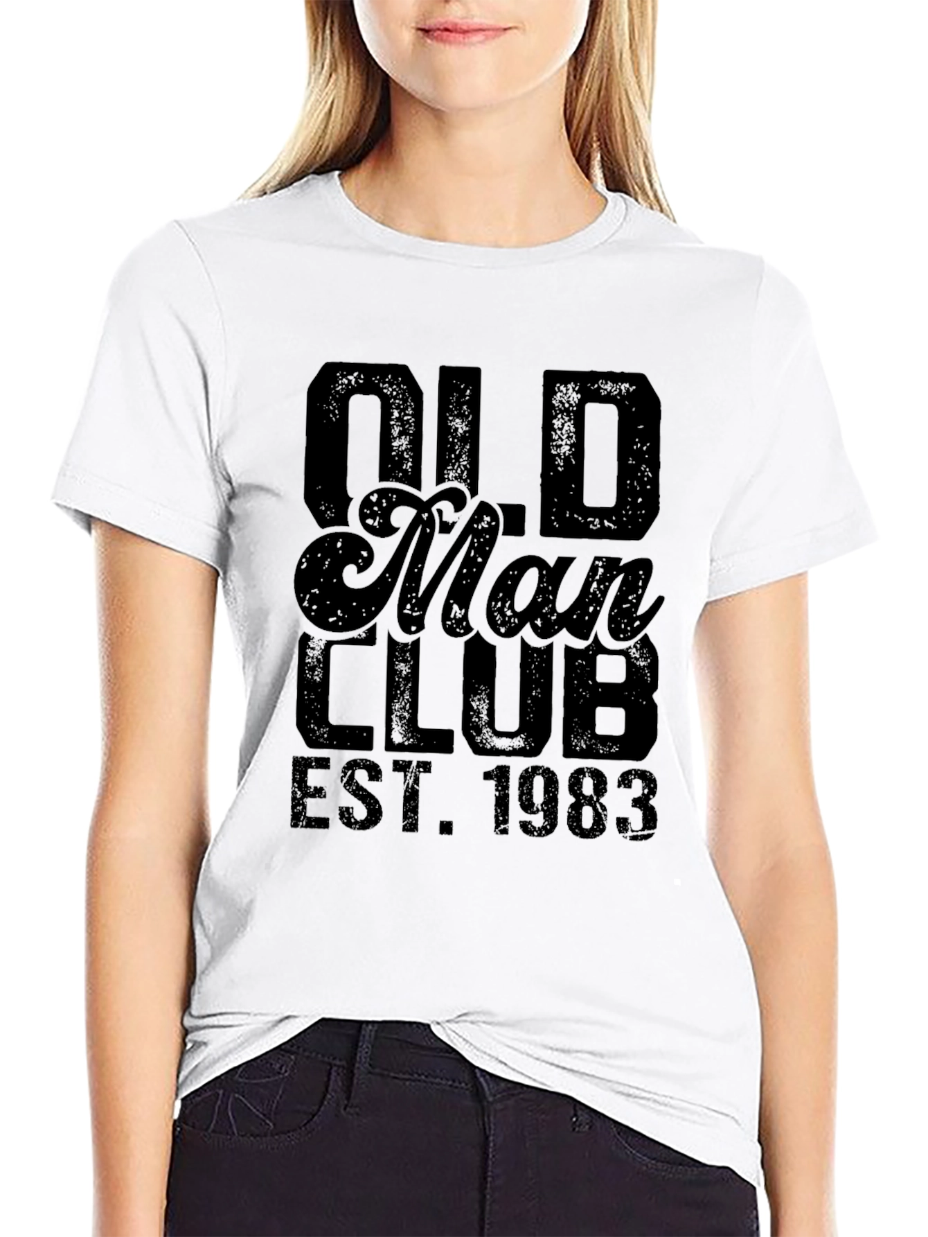 Old Man Club EST. 1983 Black Graphic T-Shirt
