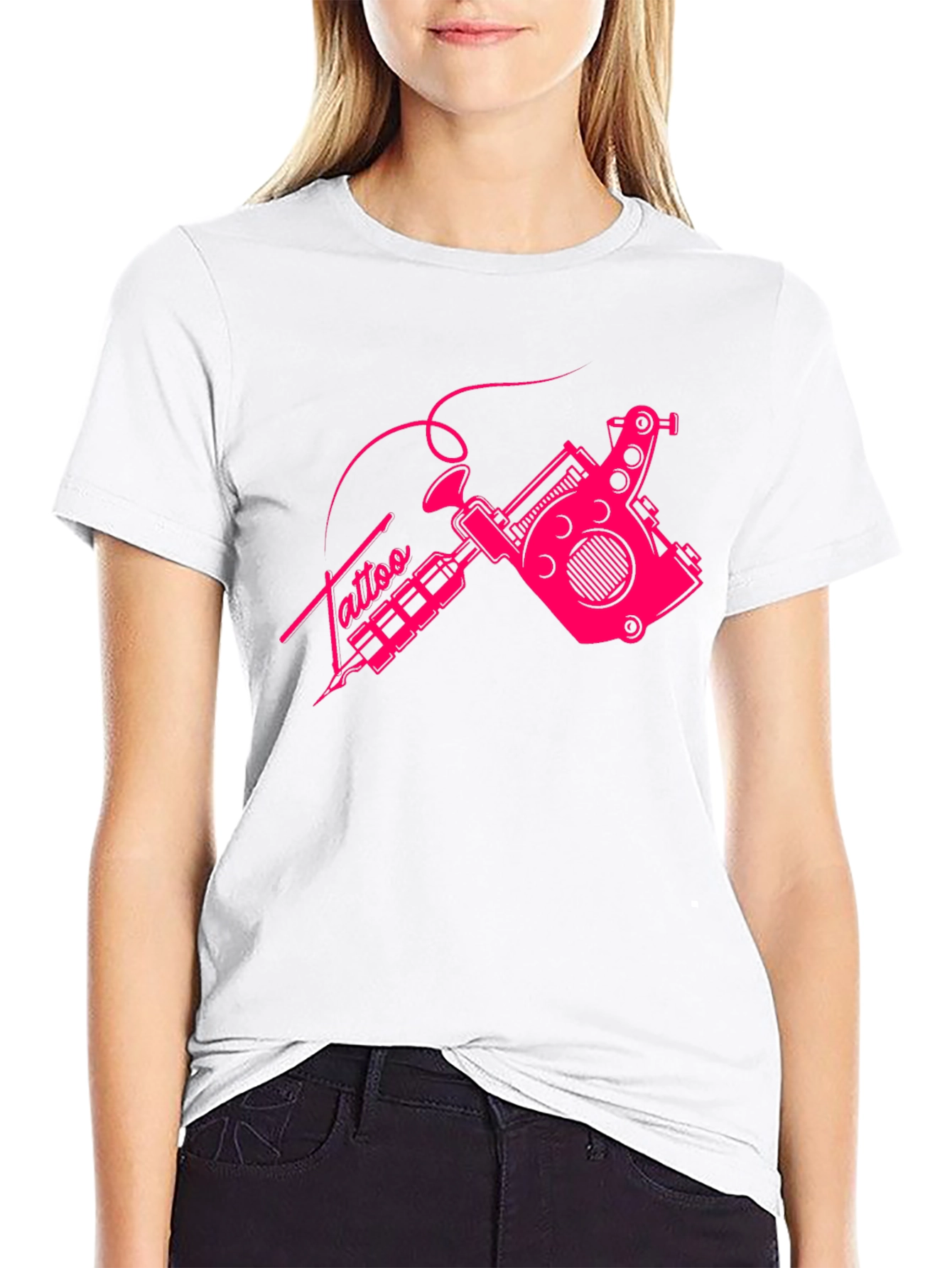 Tattoo Machine Graphic Tee - Cool Black T-Shirt