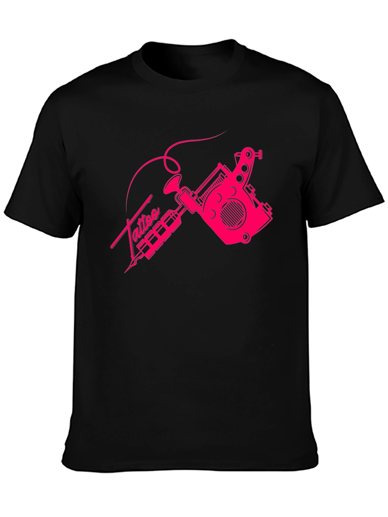 Tattoo Machine Graphic Tee - Cool Black T-Shirt