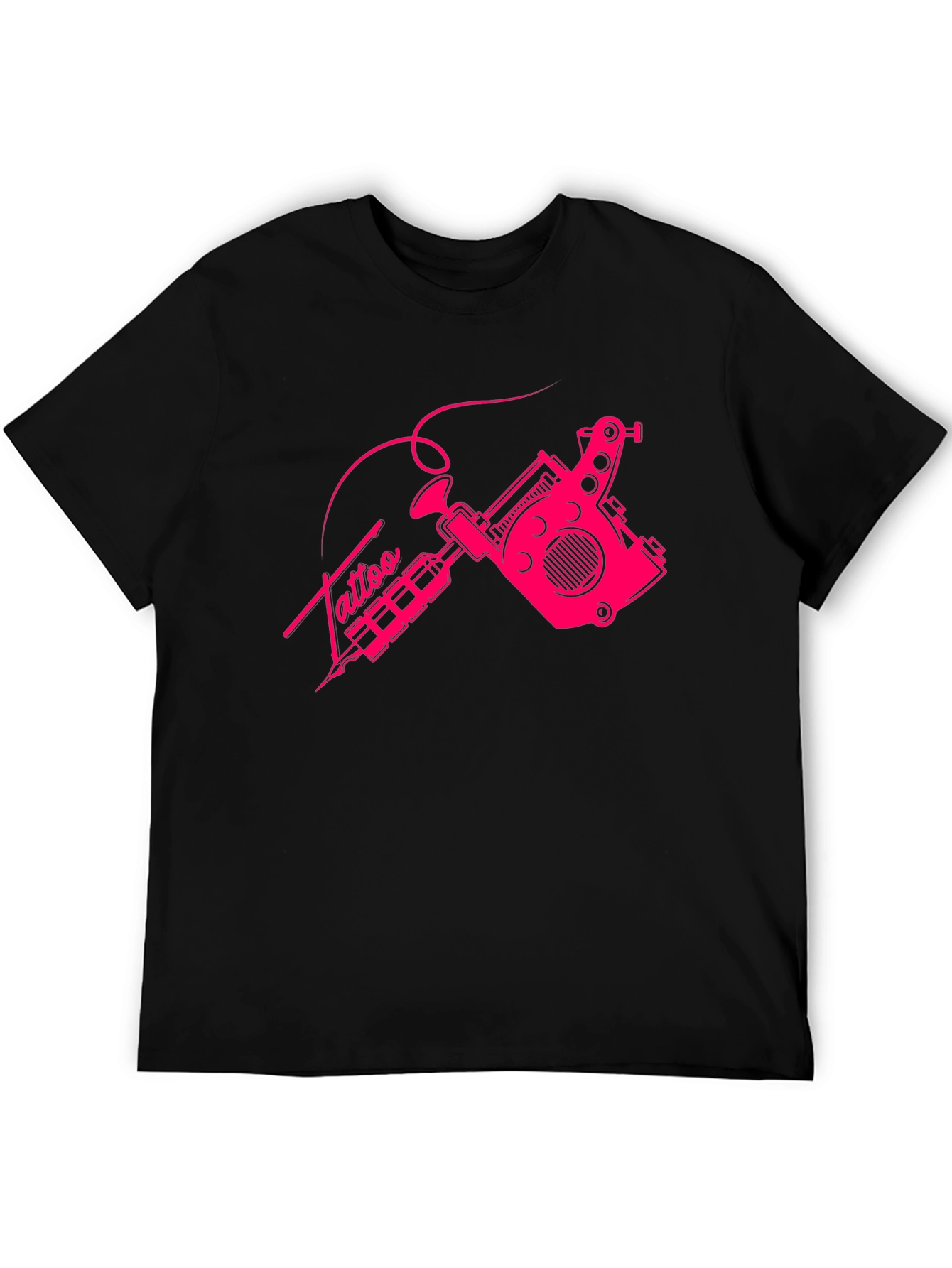 Tattoo Machine Graphic Tee - Cool Black T-Shirt