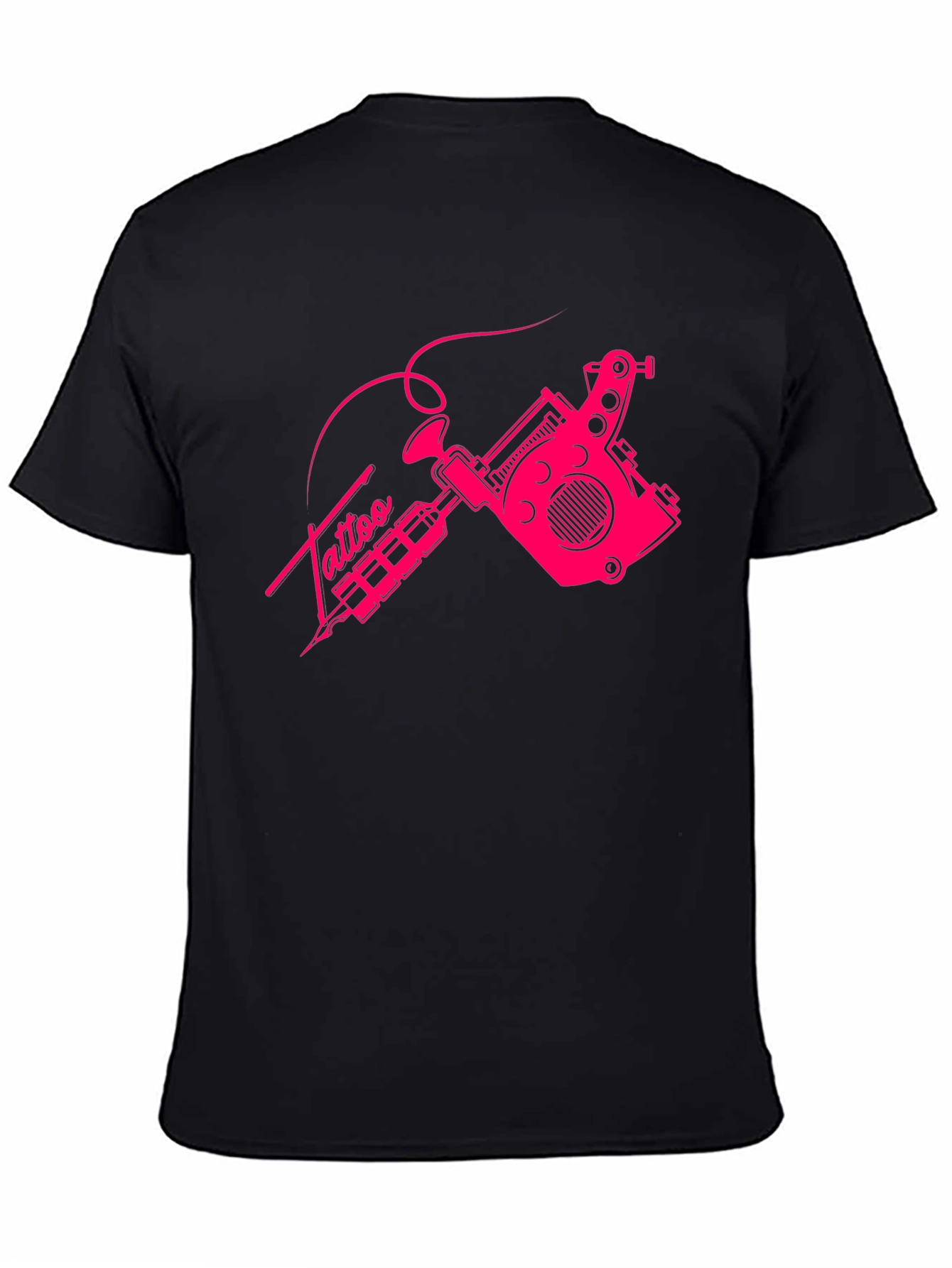 Tattoo Machine Graphic Tee - Cool Black T-Shirt
