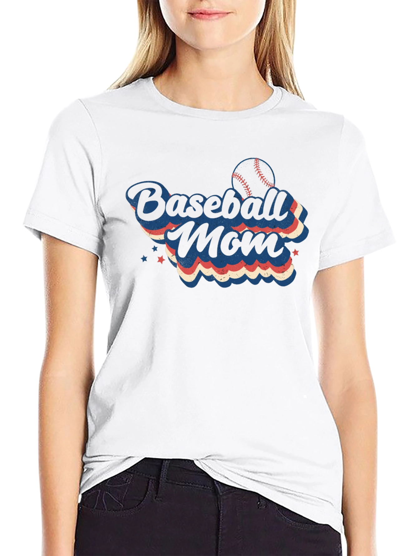 Baseball Mom T-Shirt - Retro Design